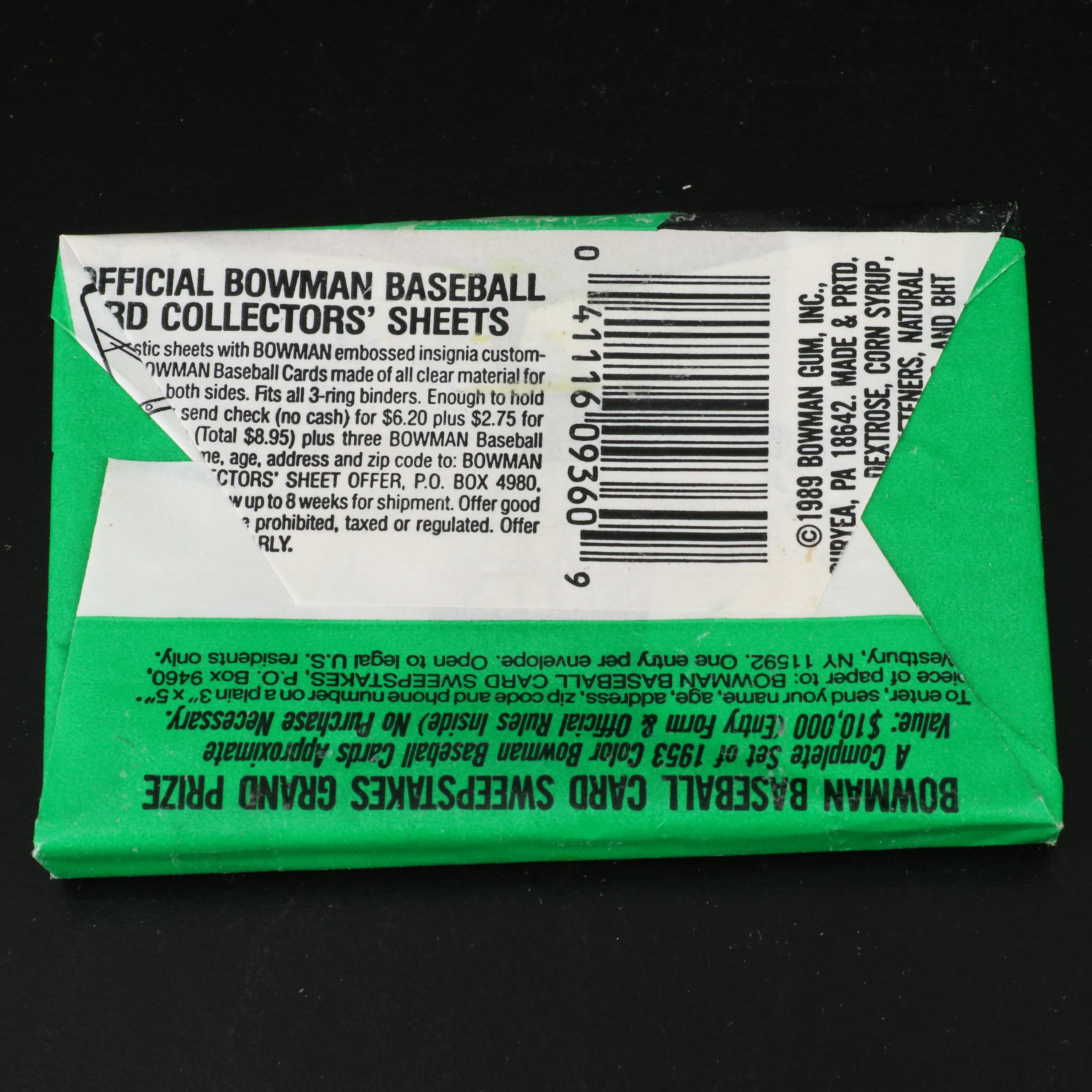 1989 Bowman Sealed Baseball Wax Packs with Original Boxes