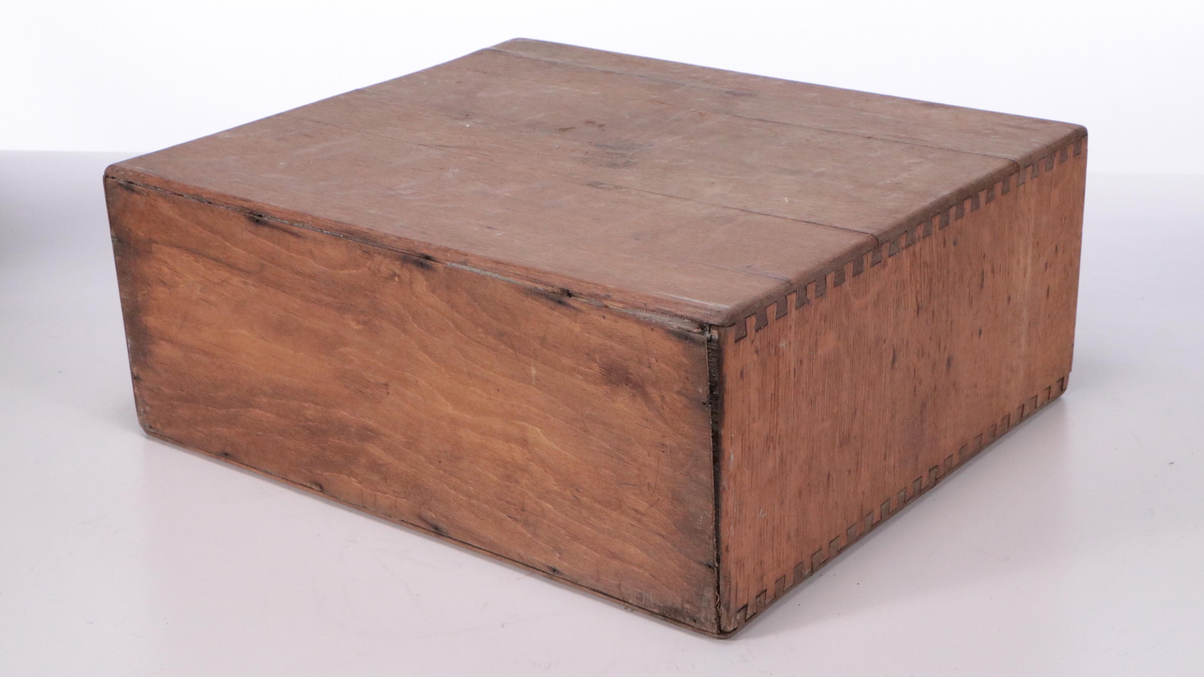 Harry C. Hedberg Wood and Metal Three-Tiered Paper Tray with More