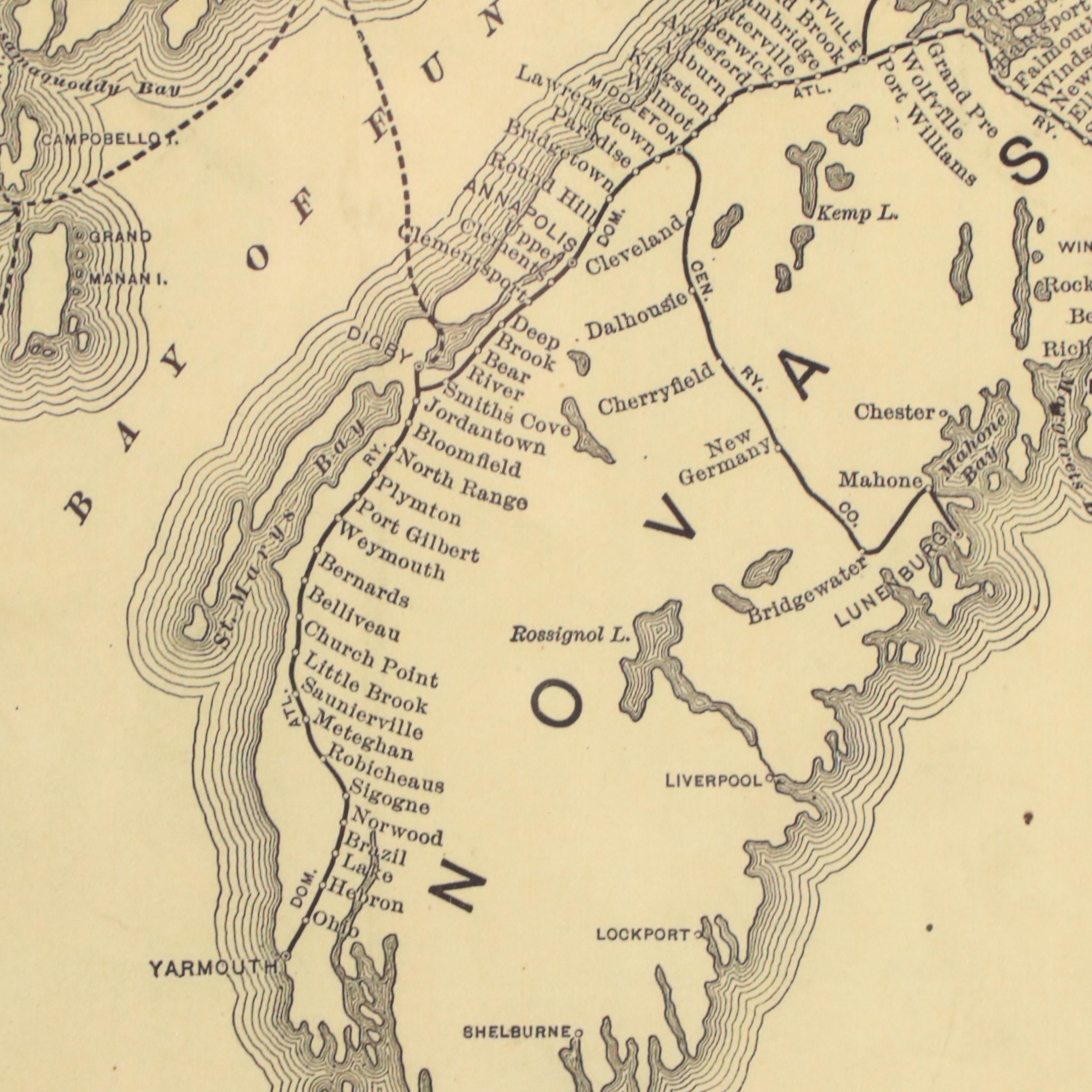 Digital Print Map of "Boston and Maine Railroad and Connections," 21st Century