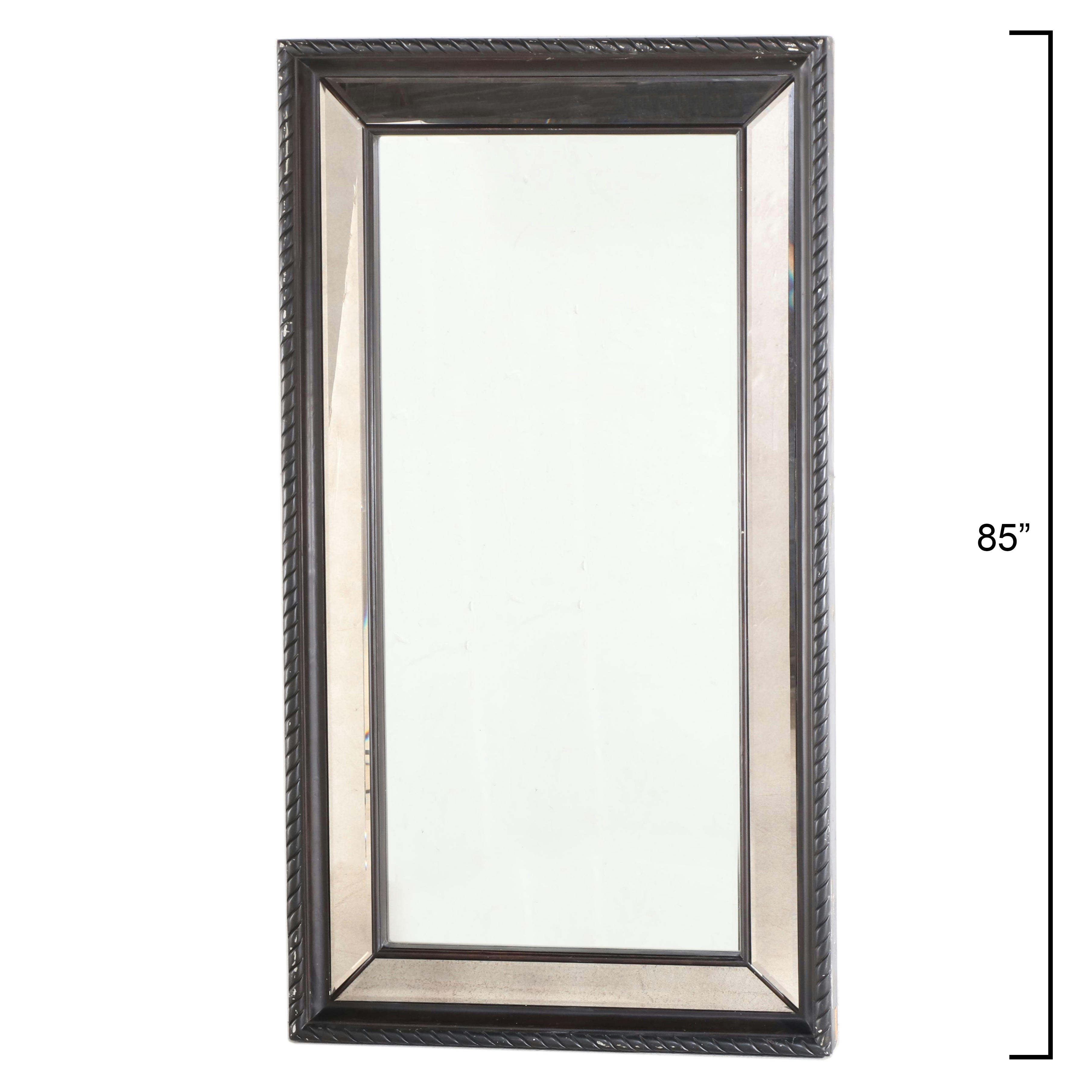 Large-Scale Beveled Glass Paneled Mirror