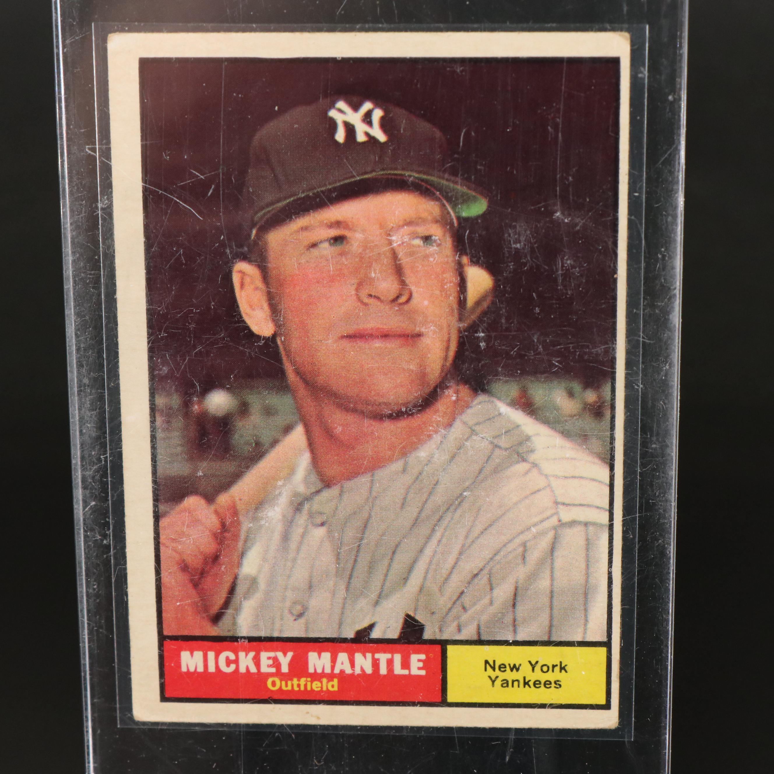 1961 Topps Mickey Mantle New York Yankees Baseball Card