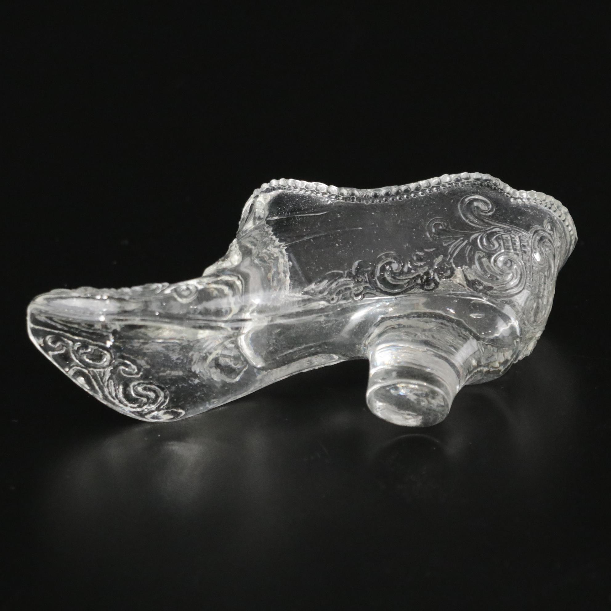 Fenton Yellow Hobnail Cat Head with Opalescent and Clear Glass Slippers