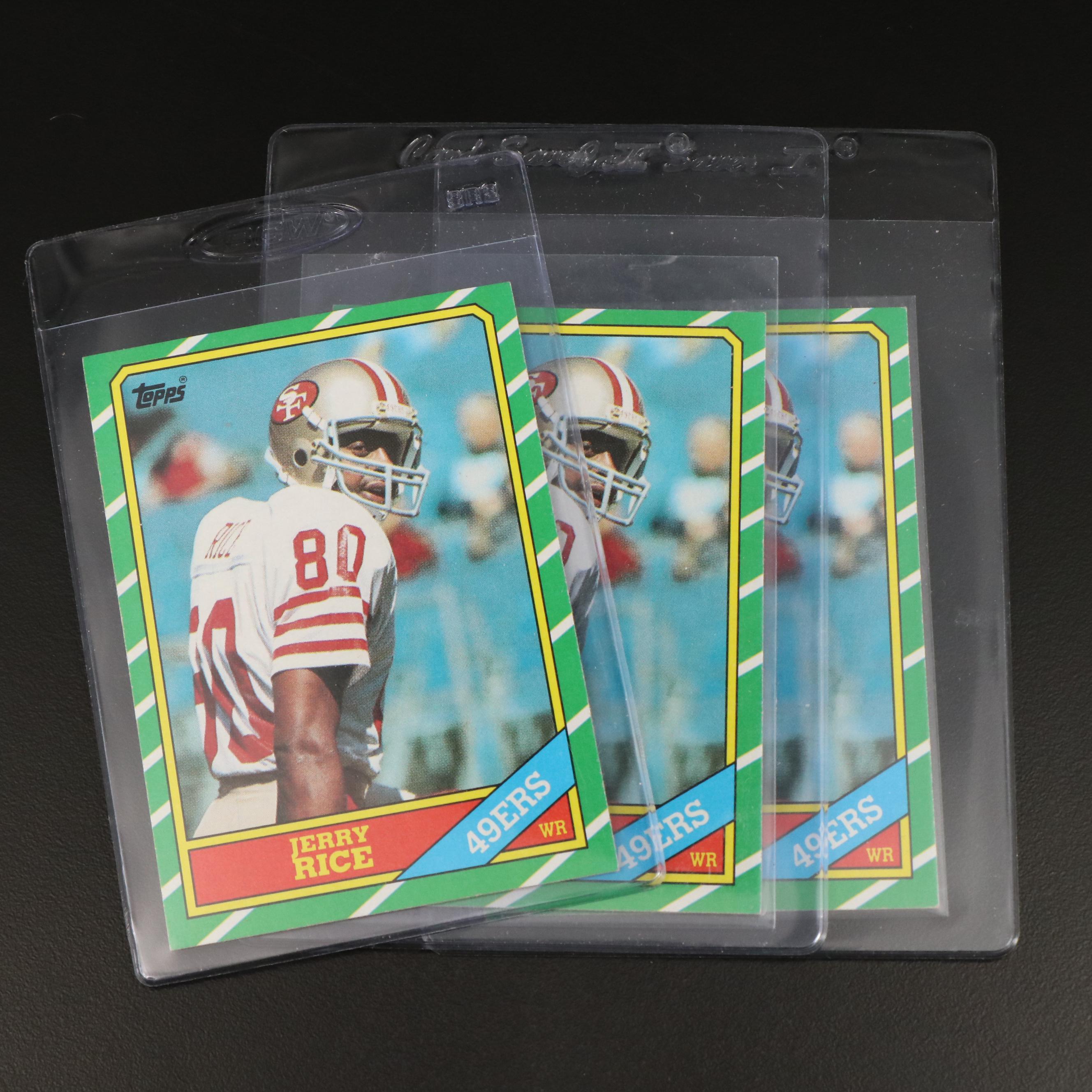 1987 Topps Jerry Rice San Francisco 49ers Rookie Football Cards