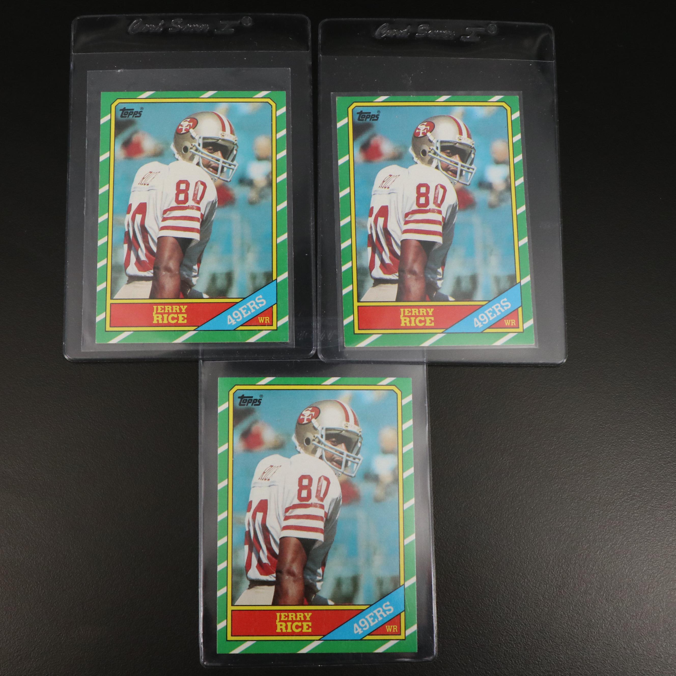 1987 Topps Jerry Rice San Francisco 49ers Rookie Football Cards