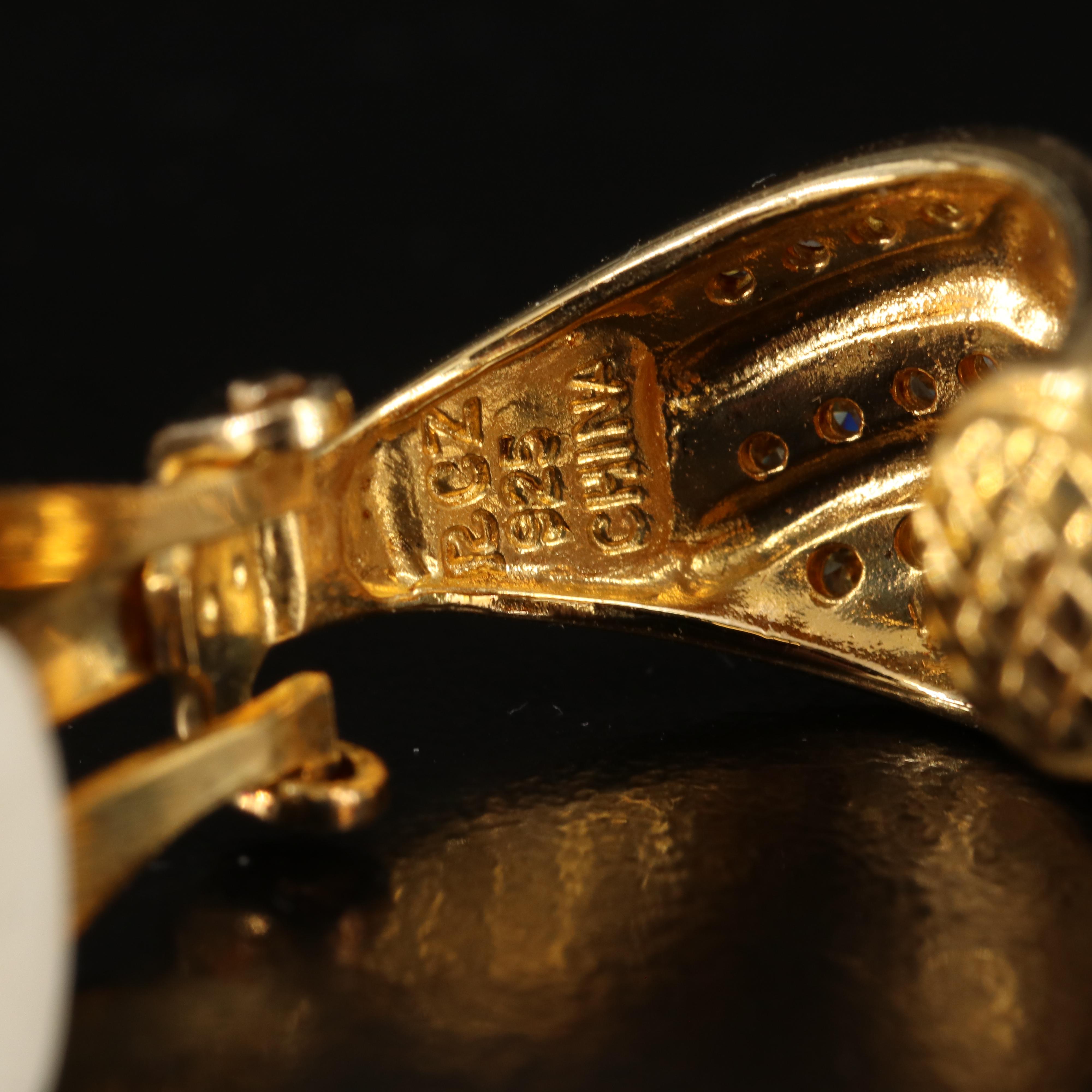 Sterling Enamel and CZ Necklace and Earring Set