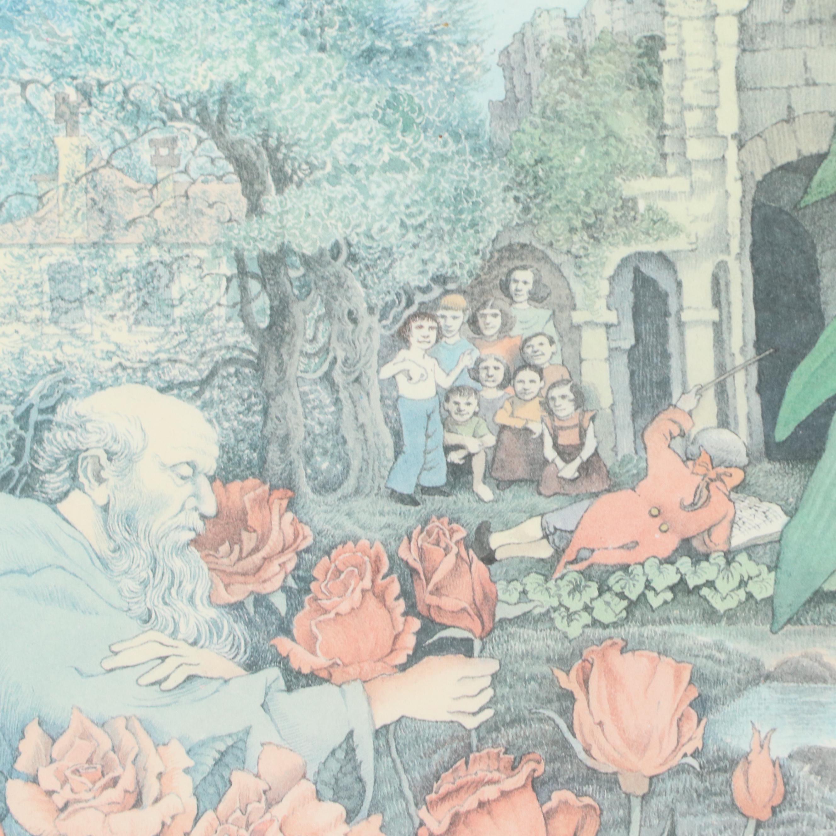 Offset Lithograph Poster after Maurice Sendak "Dear Mili," Circa 1989