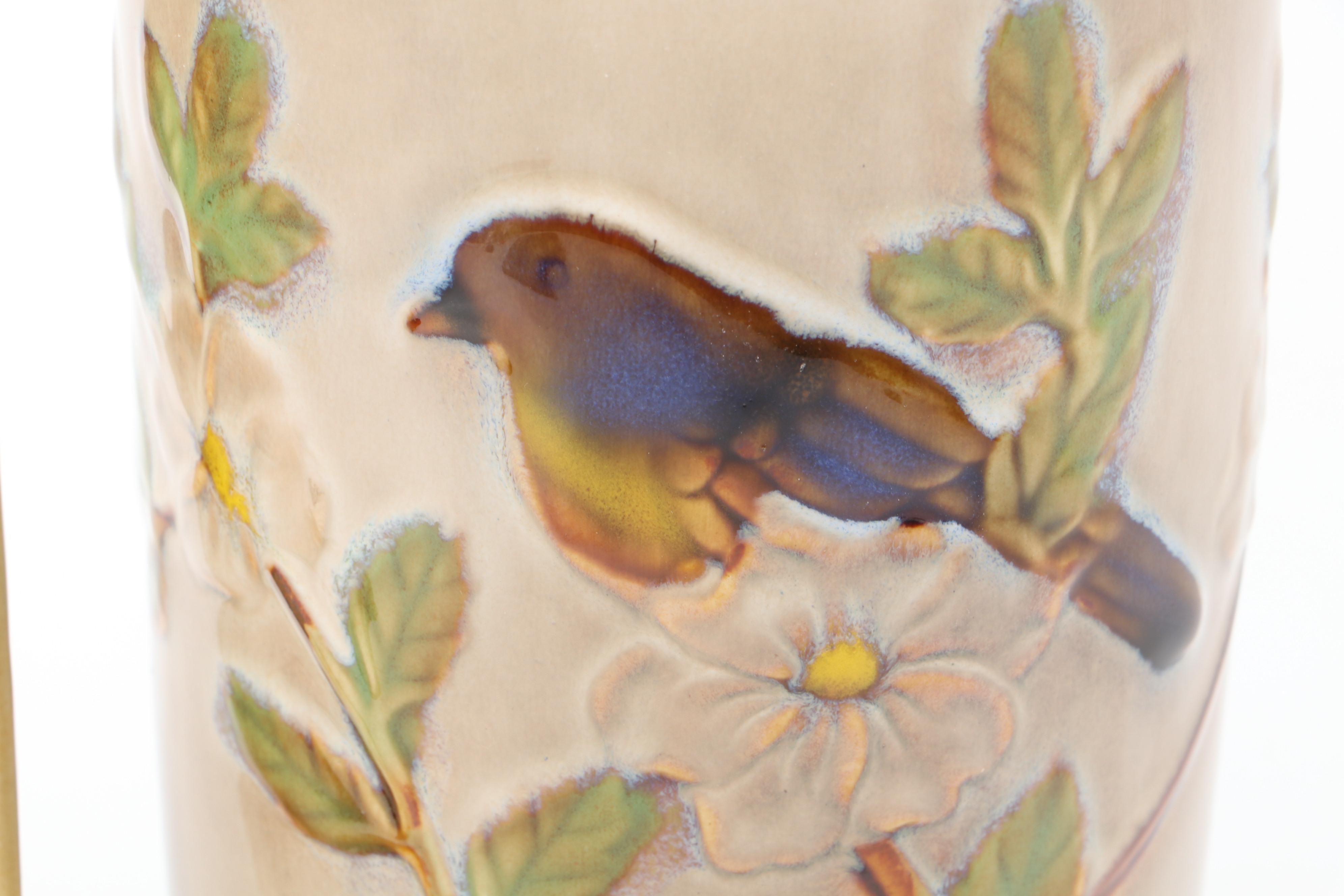 Lisa Rader Organic Ceramics Decorative Tile with Other Ceramic Vase