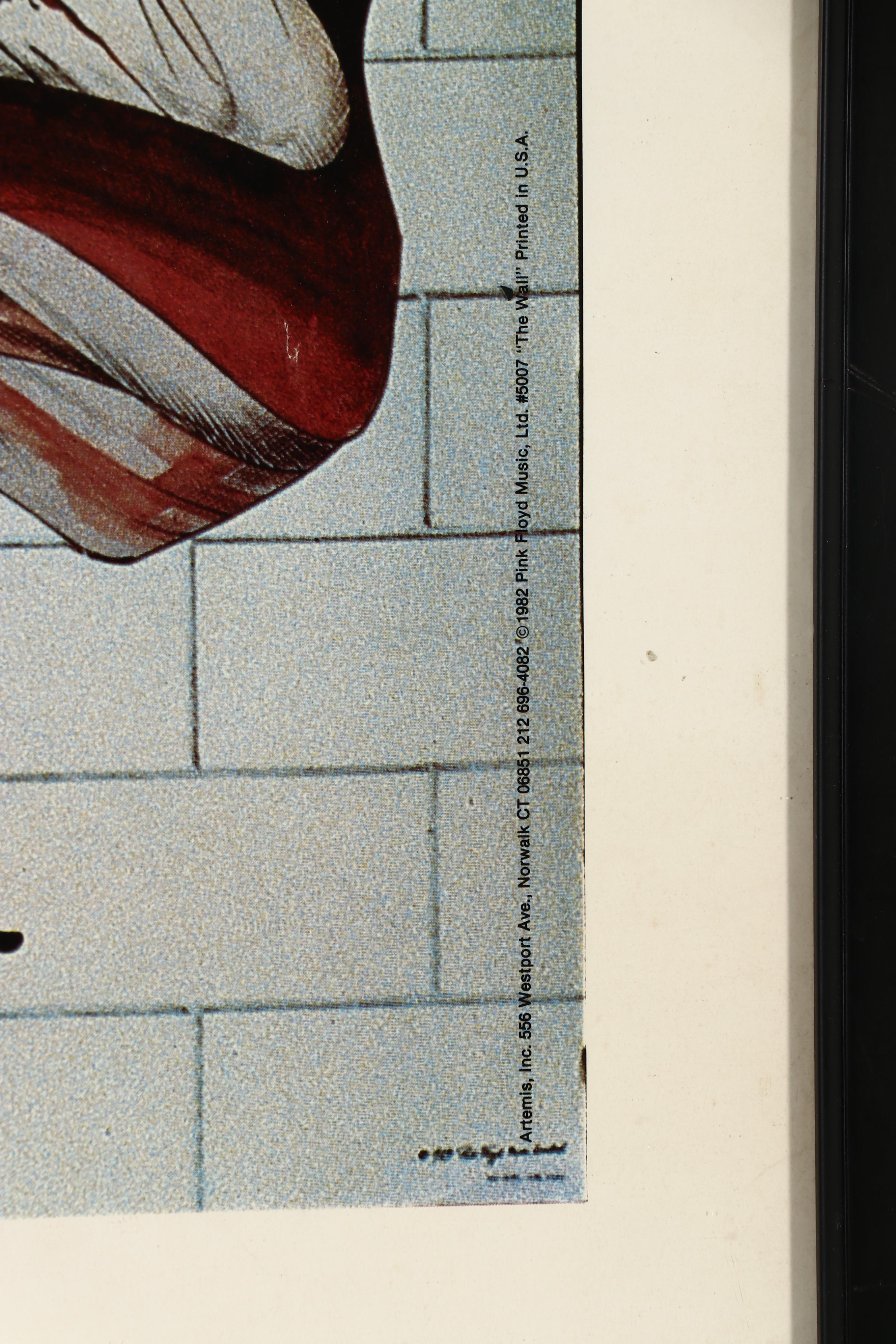 First U.S. Pressing Pink Floyd "The Wall" 1979 Vinyl Record and Poster