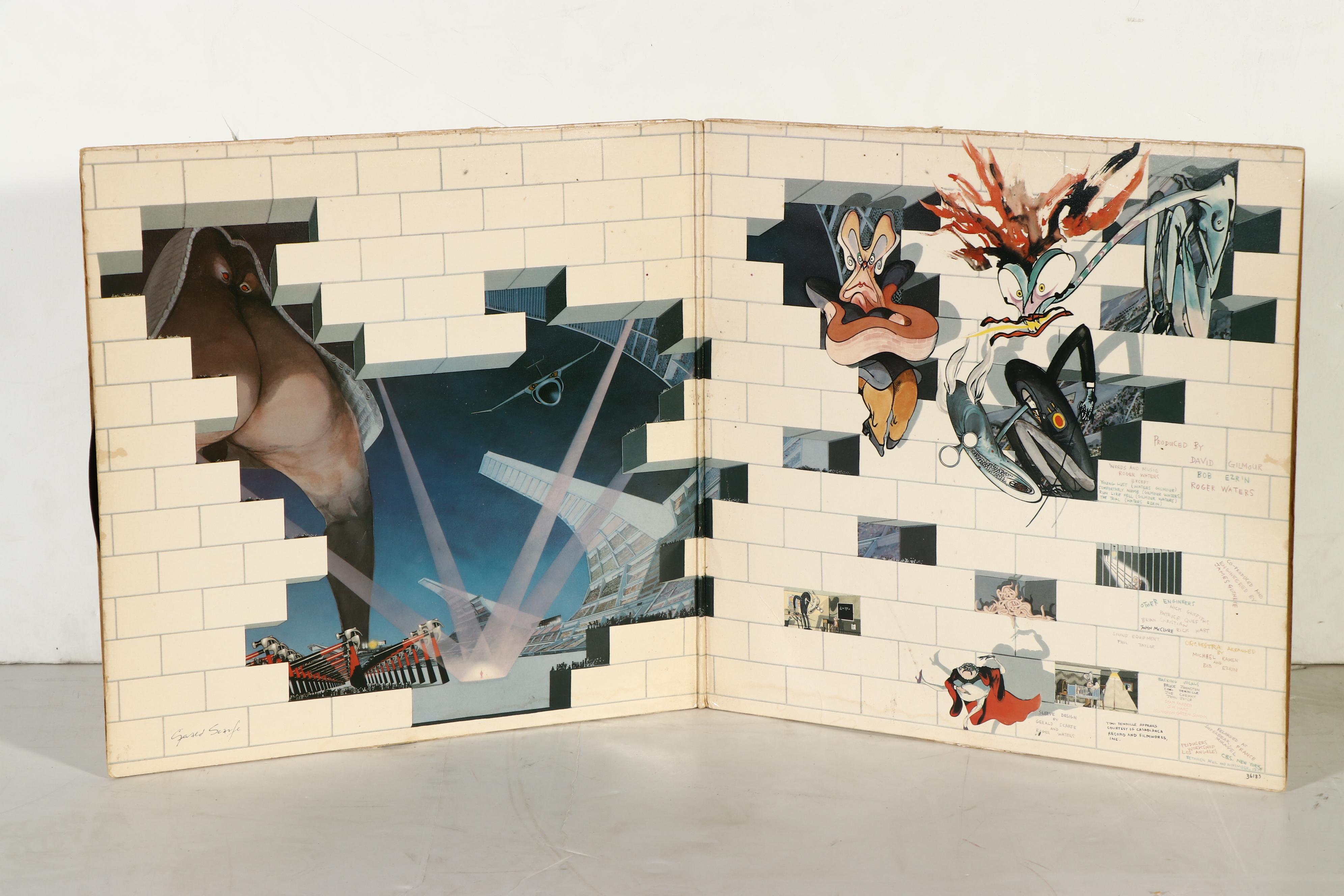 First U.S. Pressing Pink Floyd "The Wall" 1979 Vinyl Record and Poster