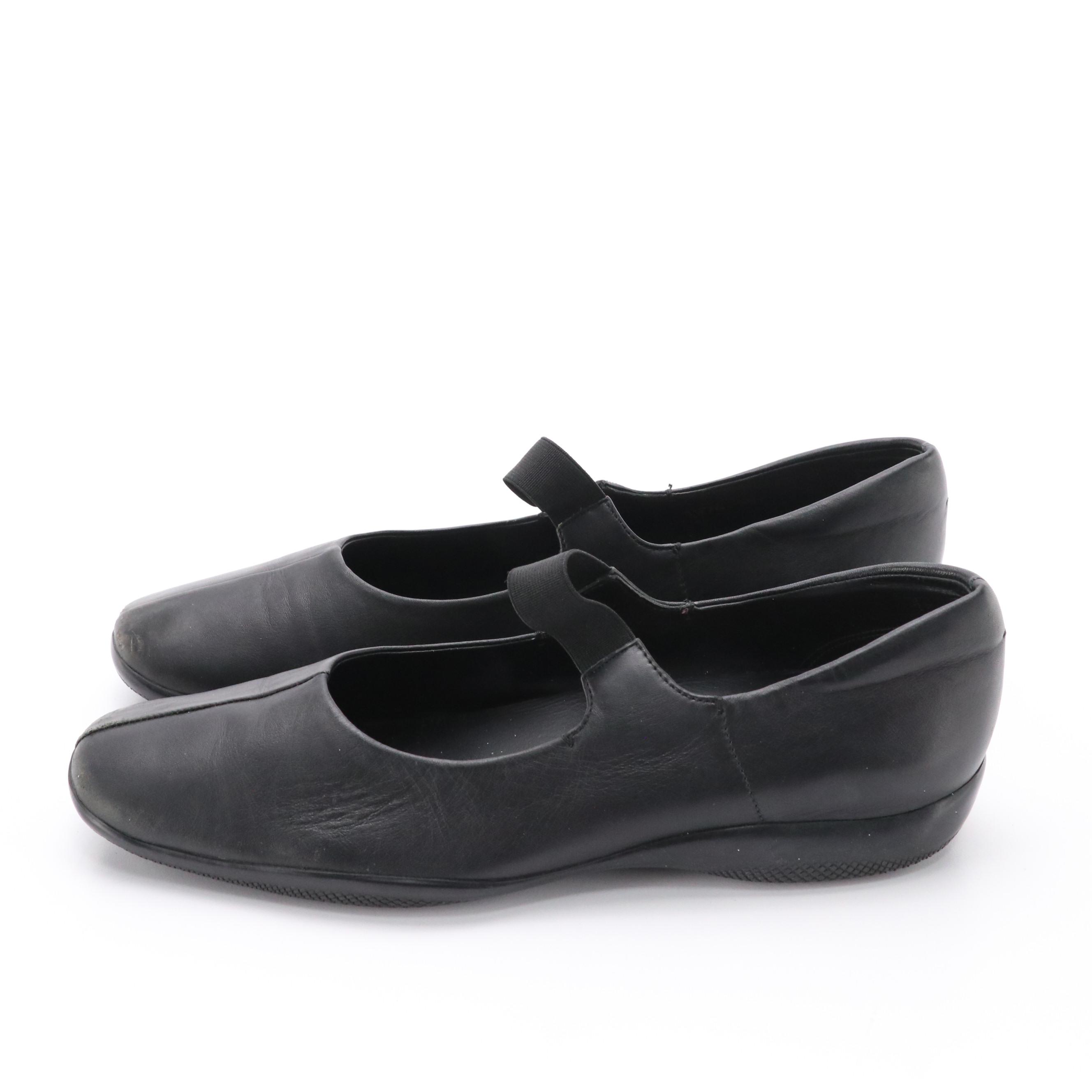 Prada Sport Mary Jane Flats in Leather