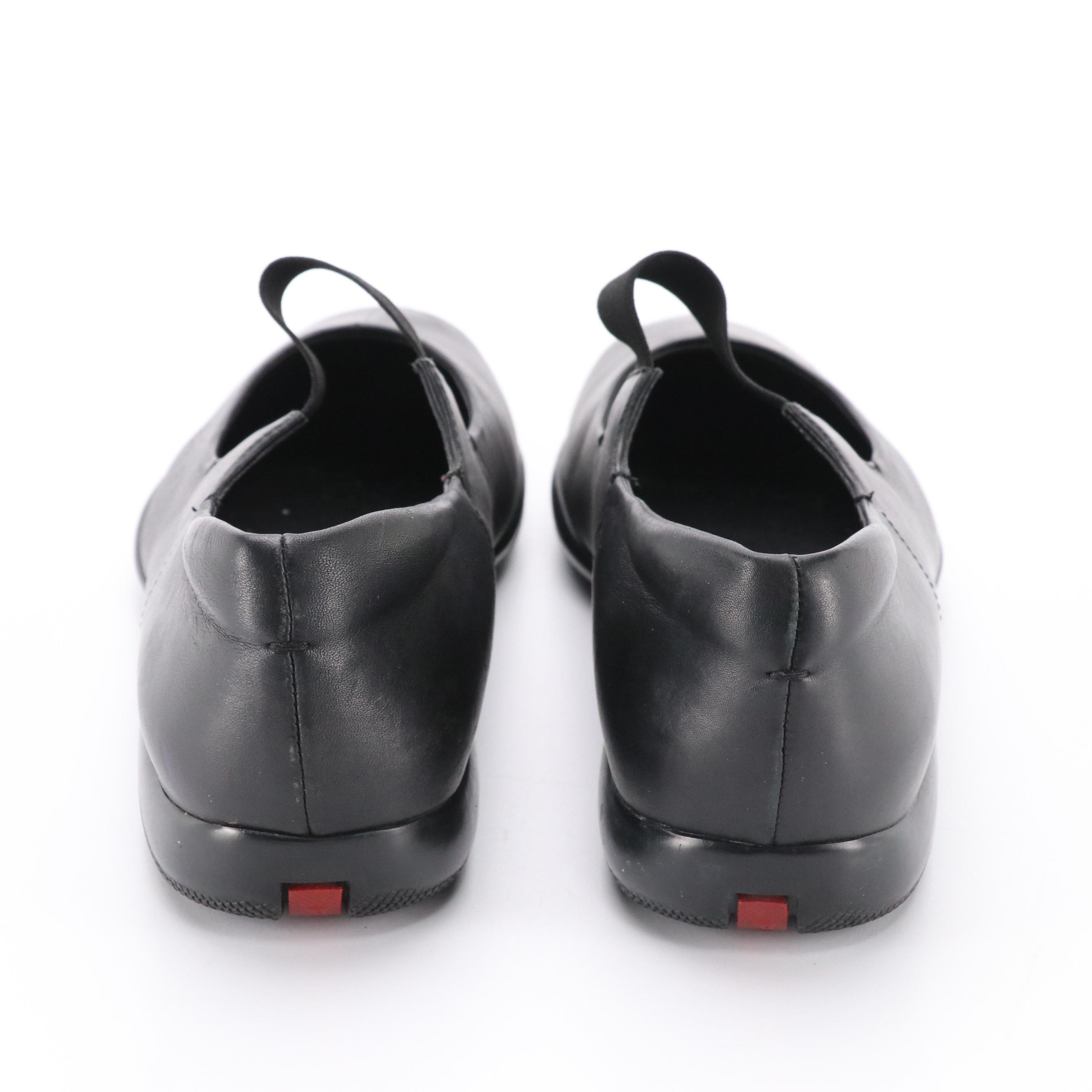 Prada Sport Mary Jane Flats in Leather