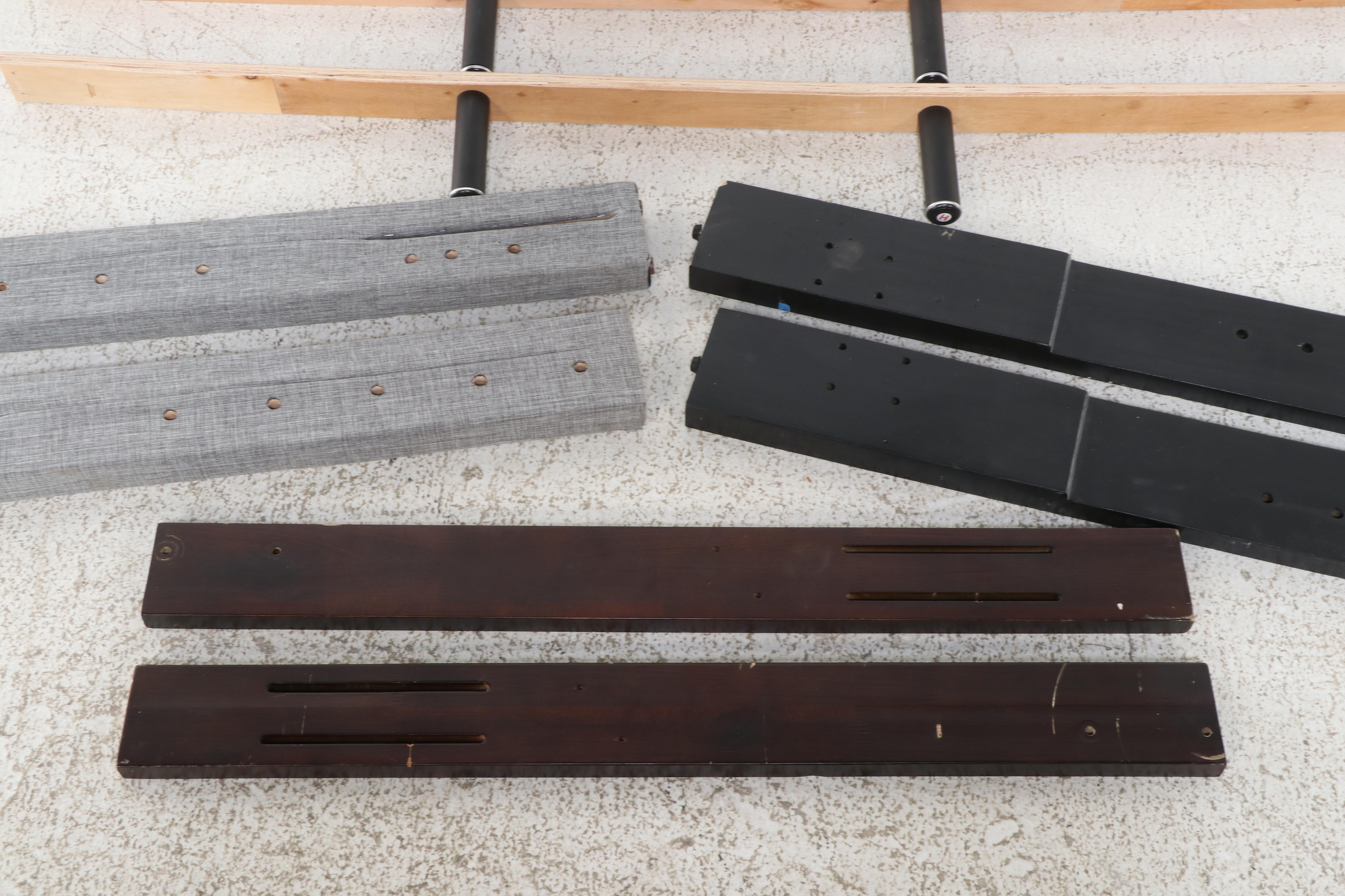 Alton Furniture Group Gray Linen Upholstered Winged King Size Bed Frame