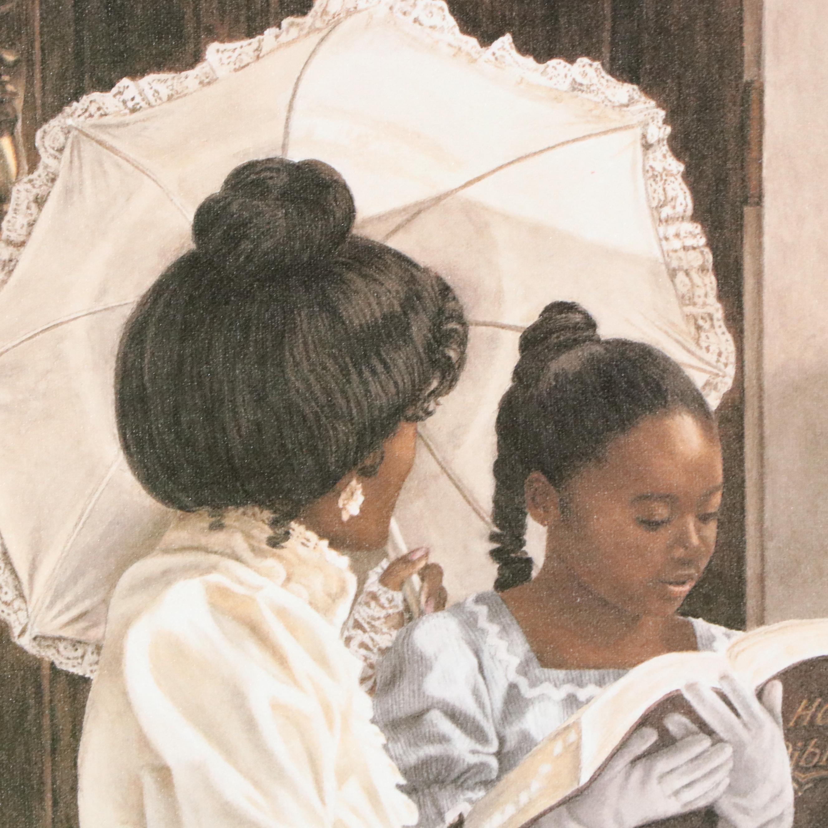 Offset Lithograph After Melinda Byers "Three Generations"