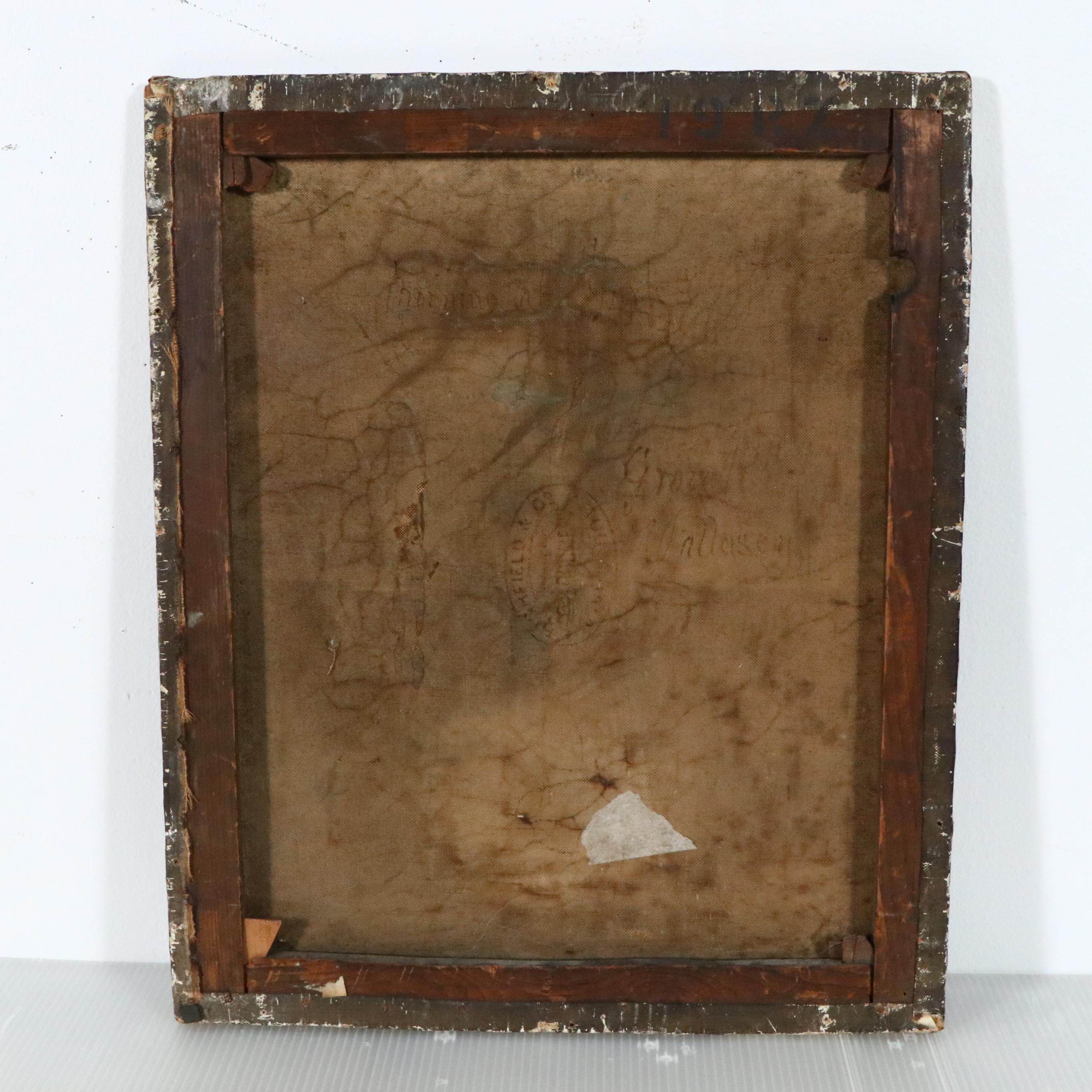 European Cityscape Oil Painting of Street Scene