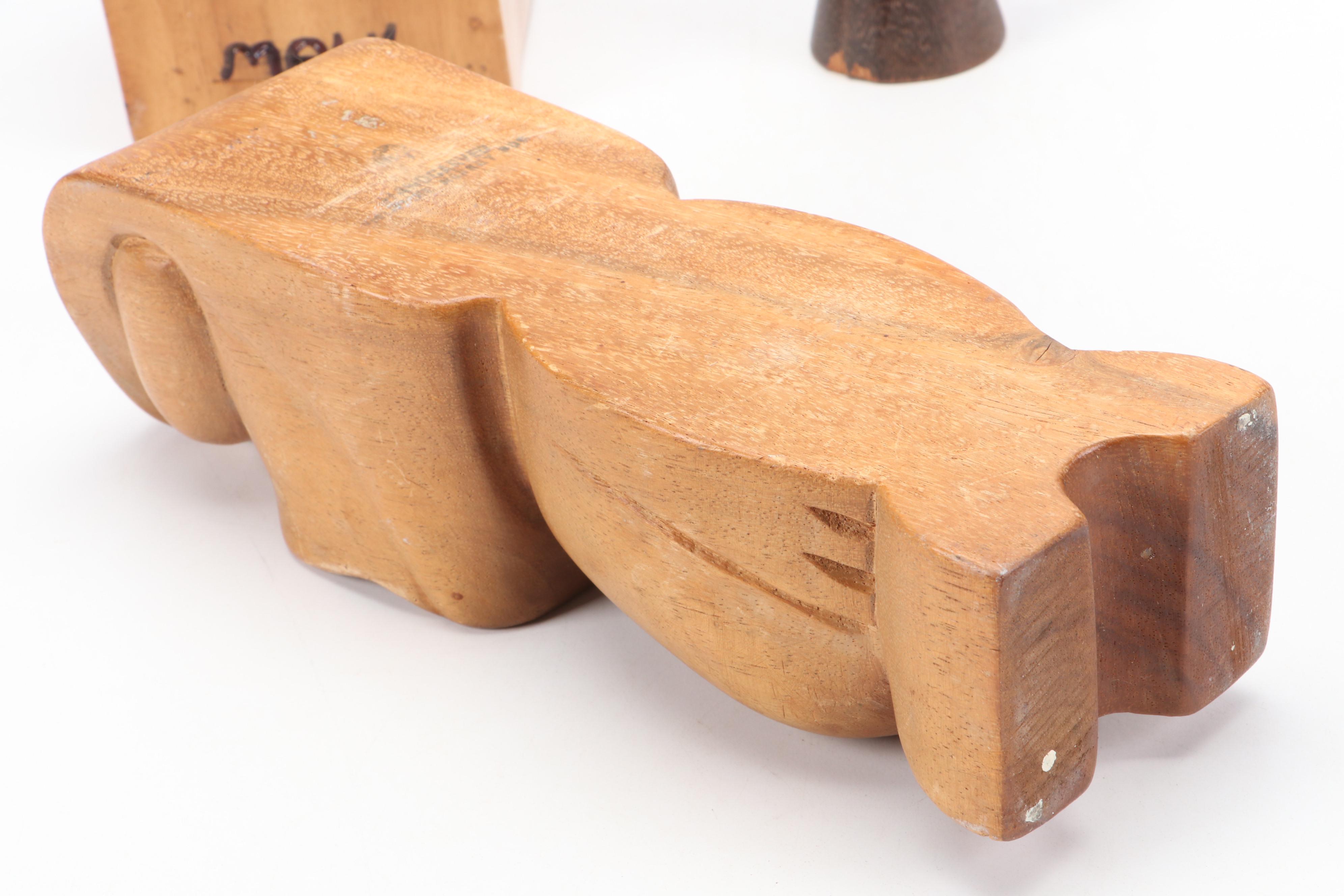 Hawaiian Carved Figure with Tiki Style and Other Wood Décor