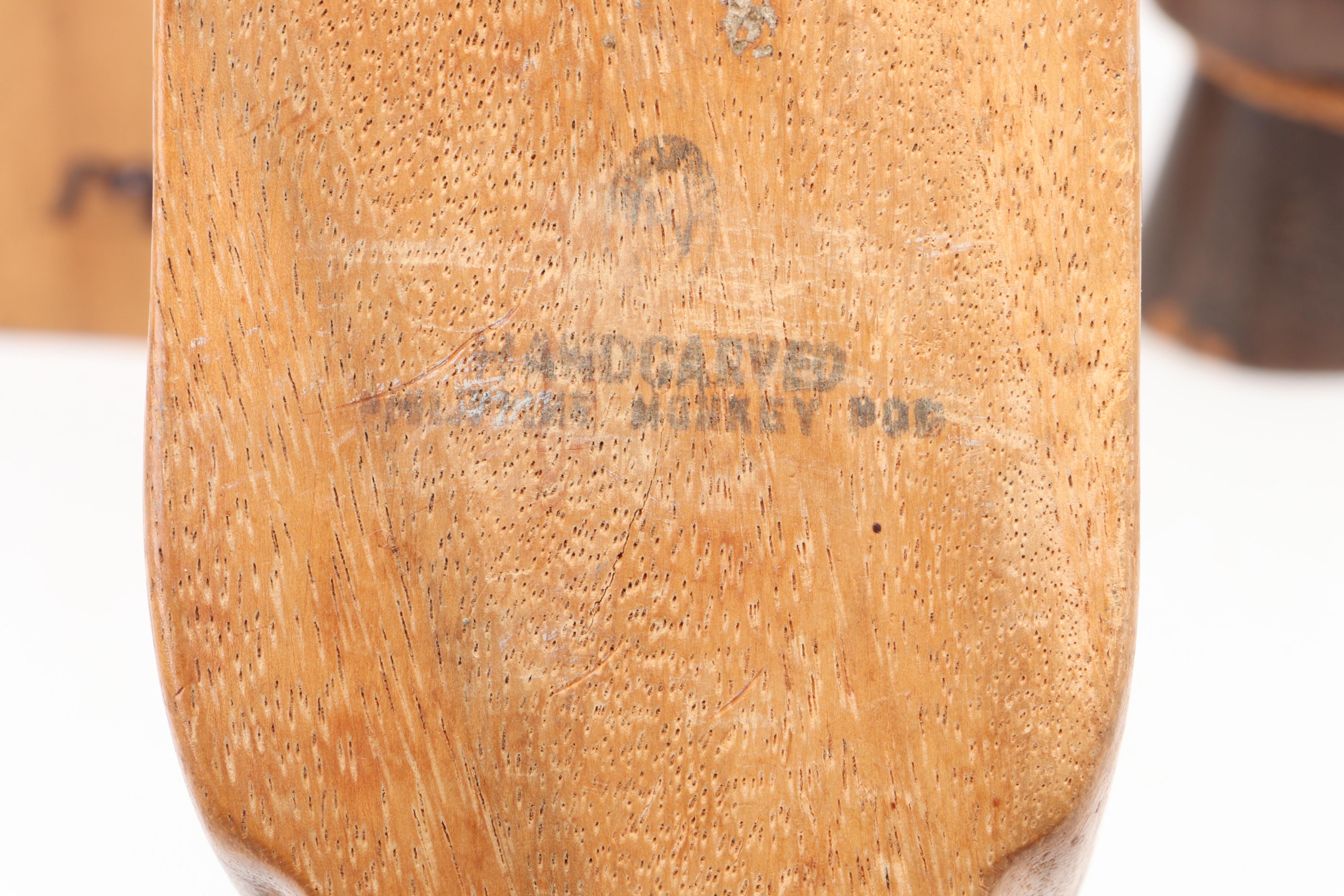 Hawaiian Carved Figure with Tiki Style and Other Wood Décor