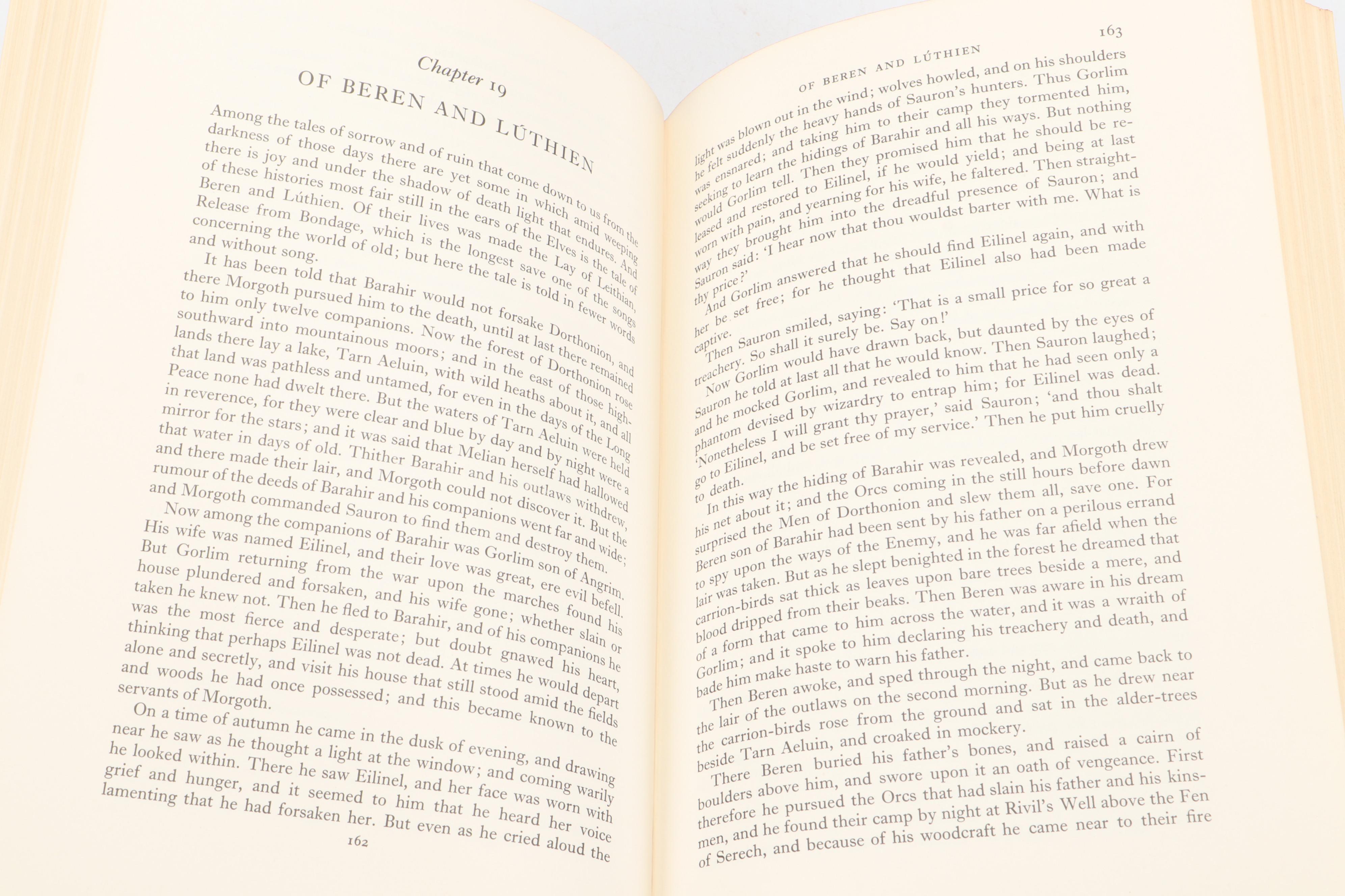 First American Edition "The Silmarillion" by J. R. R. Tolkien with Map, 1977