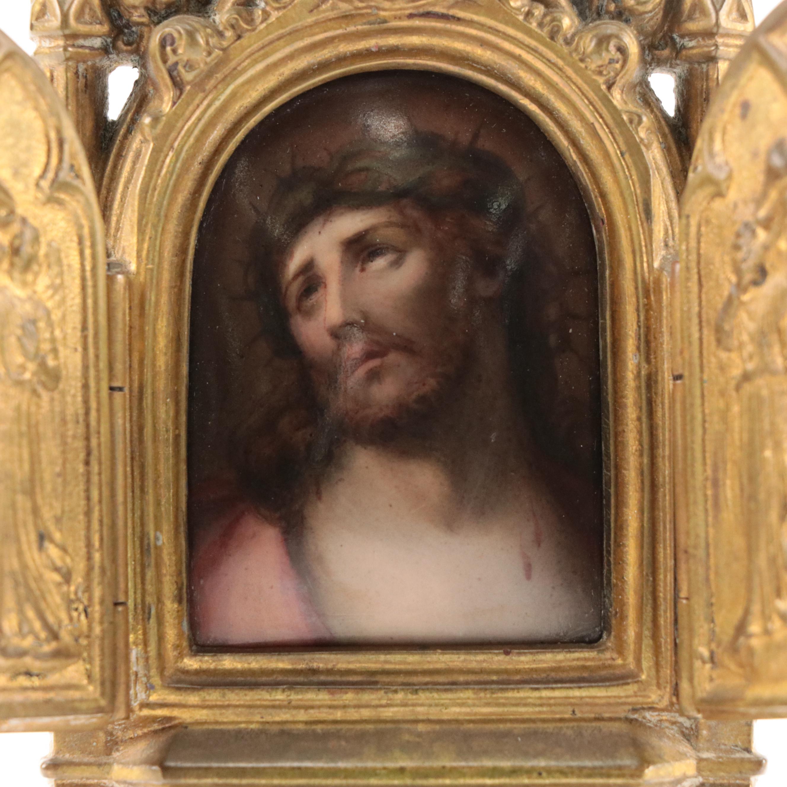 Italian Style Idol After Guido Reni's "Head of Christ Crowned with Thorns"