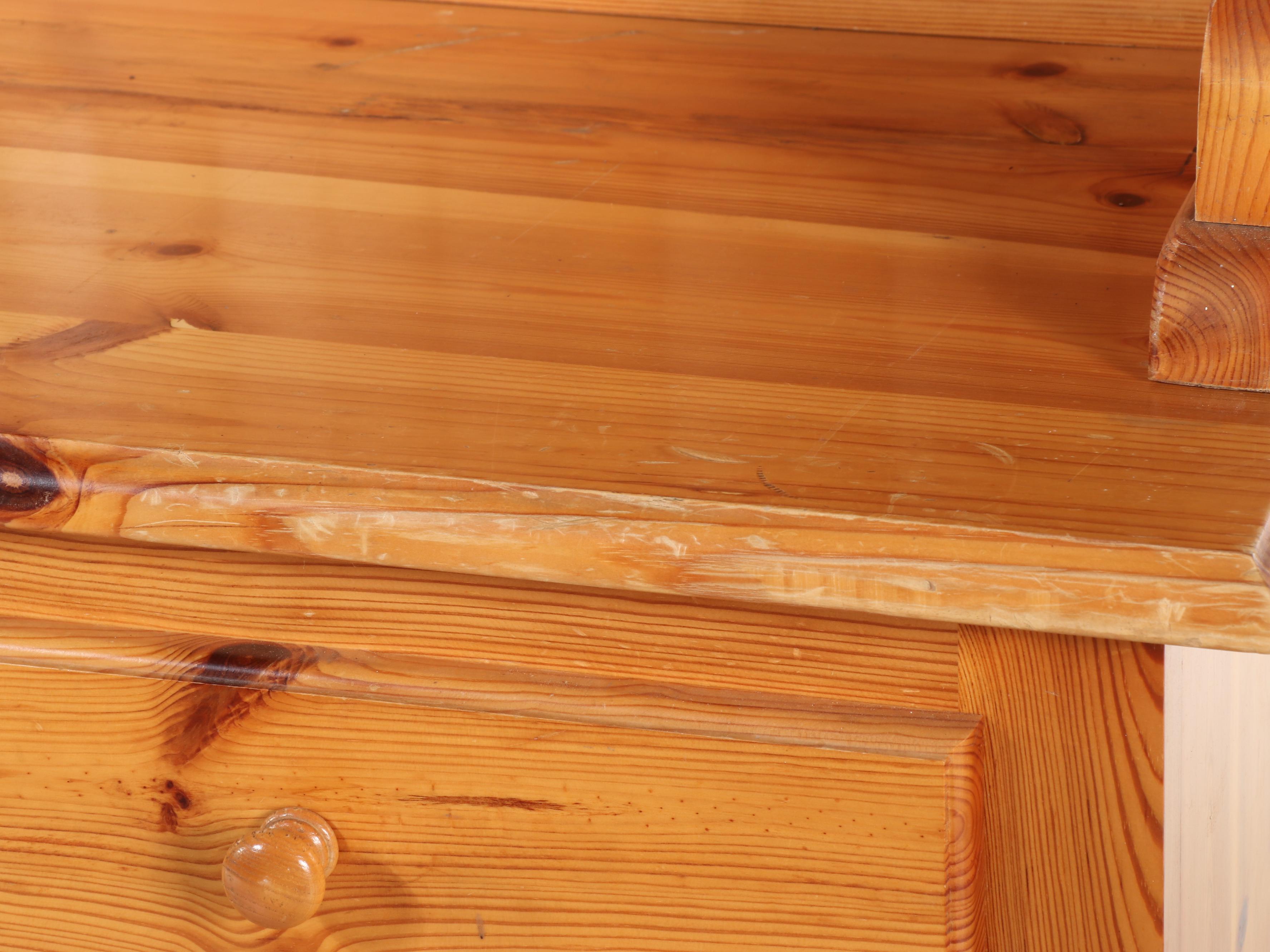 Colonial Style Pine Stepback Cupboard, Late 20th Century