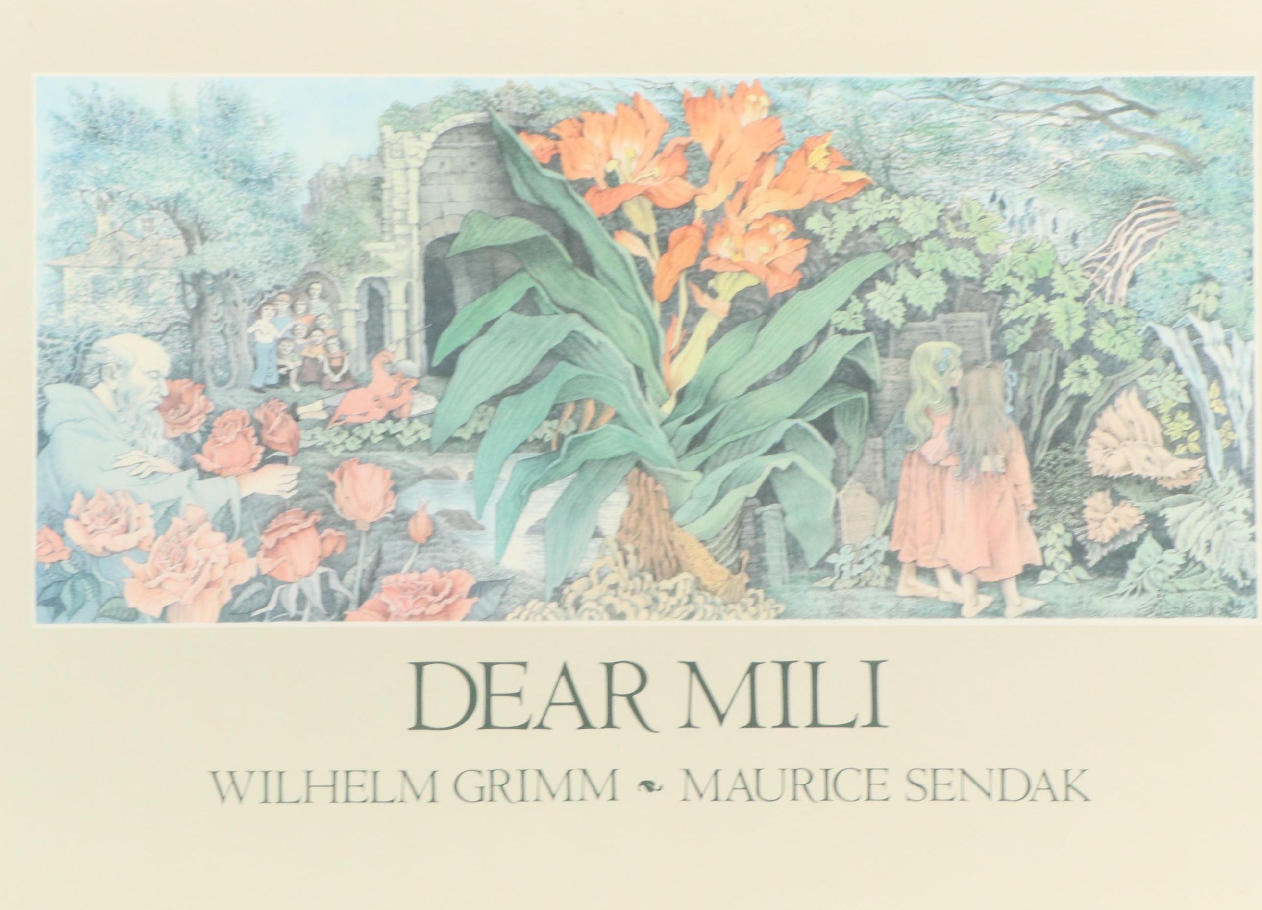Offset Lithograph Poster after Maurice Sendak "Dear Mili," Circa 1989