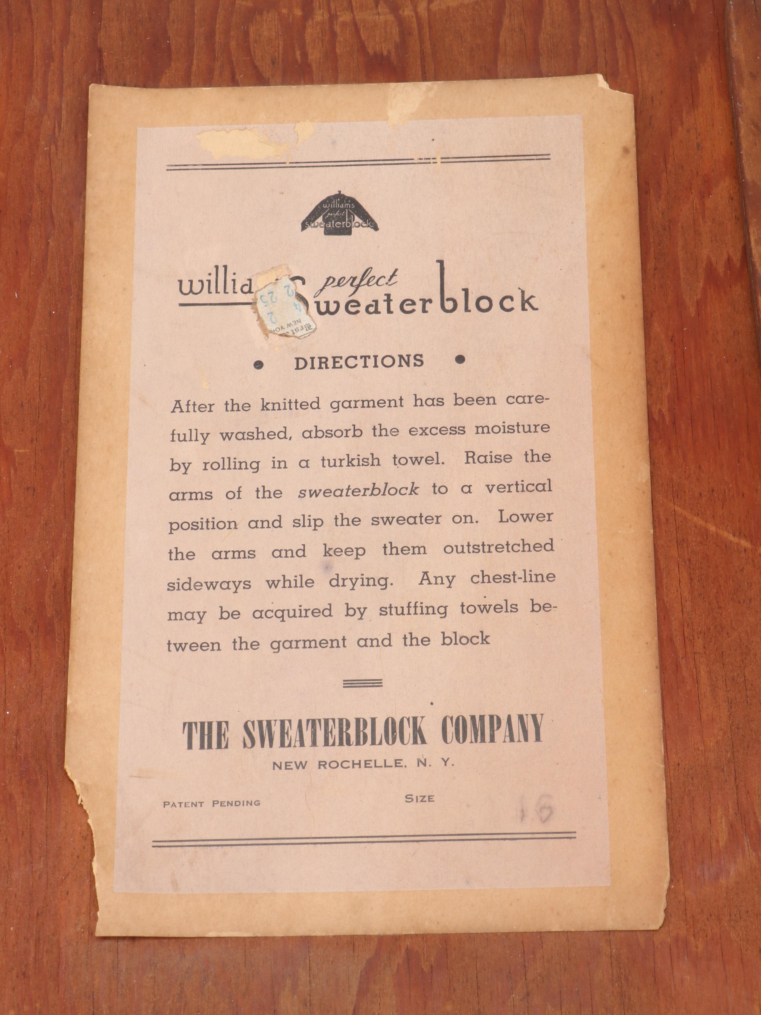 The Sweaterblock Co. William's Sweaterblock & Cast Iron Horse Tack Hanger