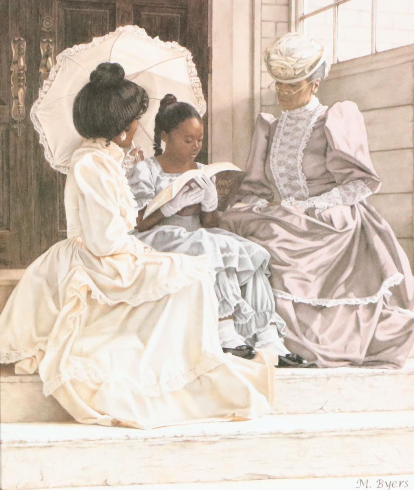 Offset Lithograph After Melinda Byers "Three Generations"