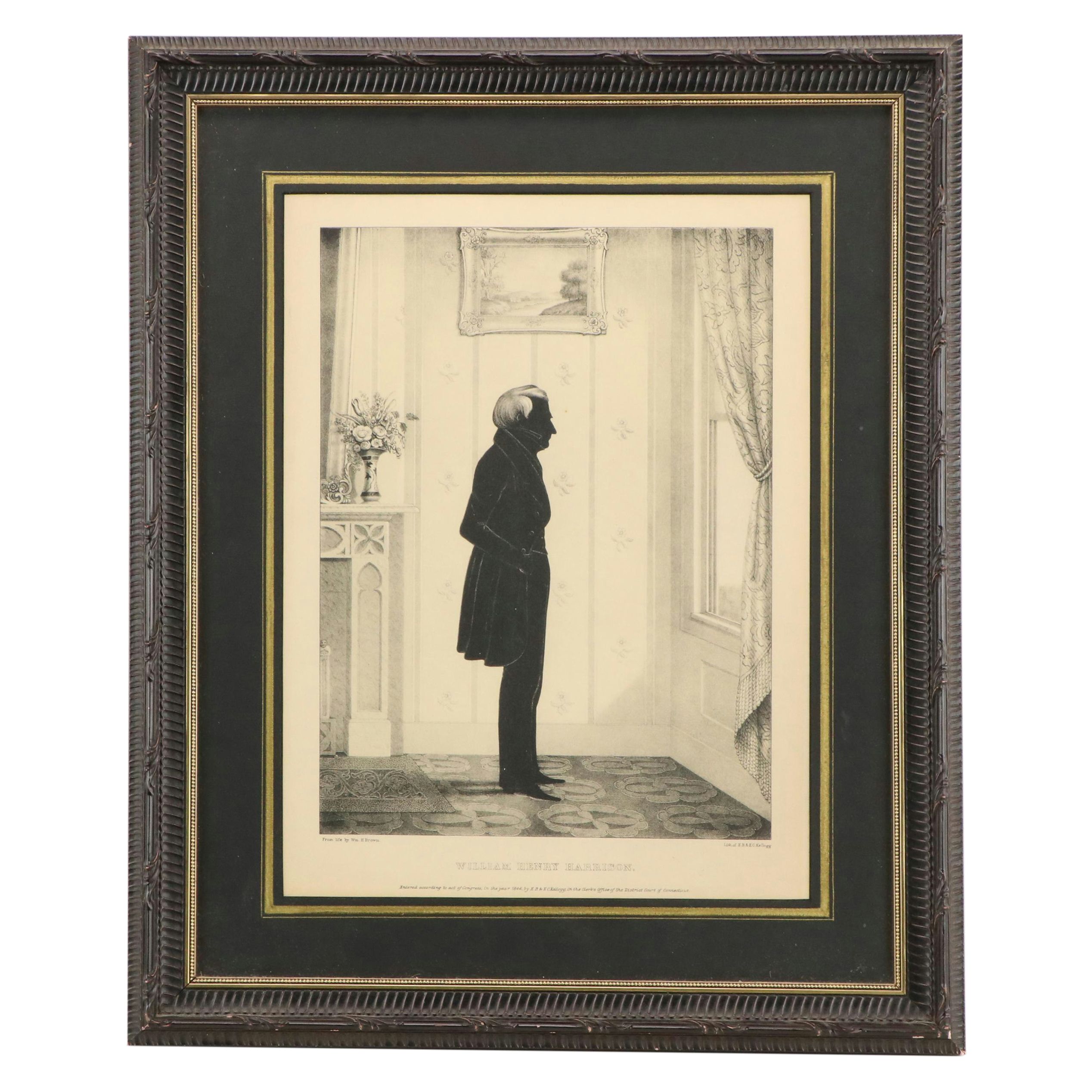 Lithograph after Kellogg Brothers "William Henry Harrison," Circa 1845