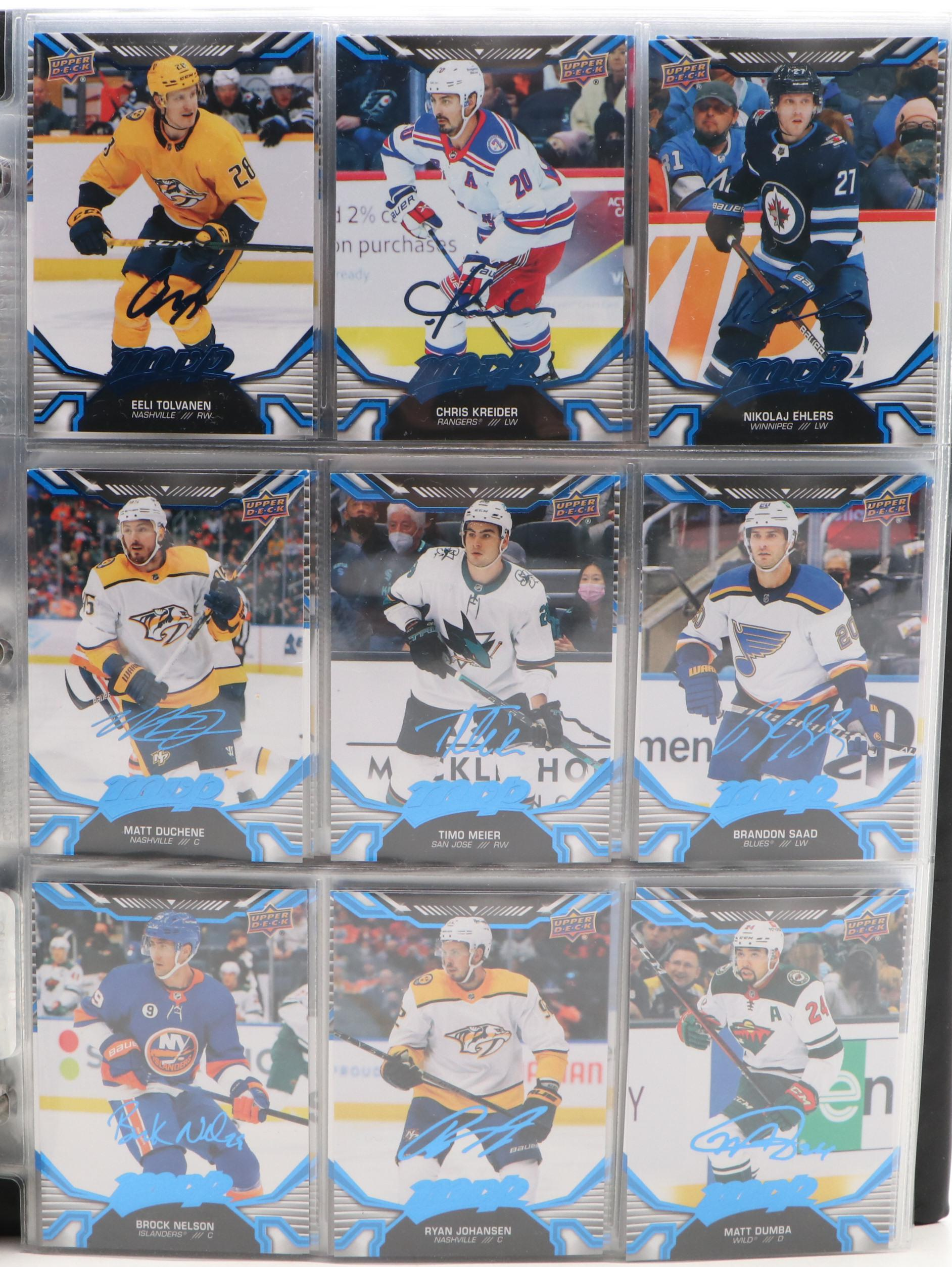 2022-23 Upper Deck MVP Hockey Card Collection Featuring Connor McDavid and More