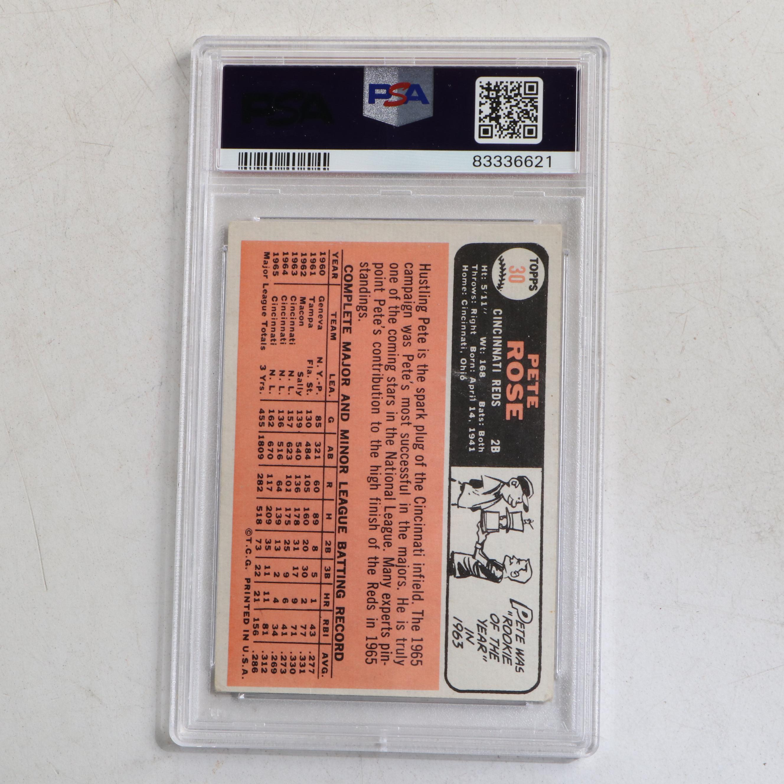 1960s Topps Pete Rose Graded Cincinnati Reds Baseball Cards