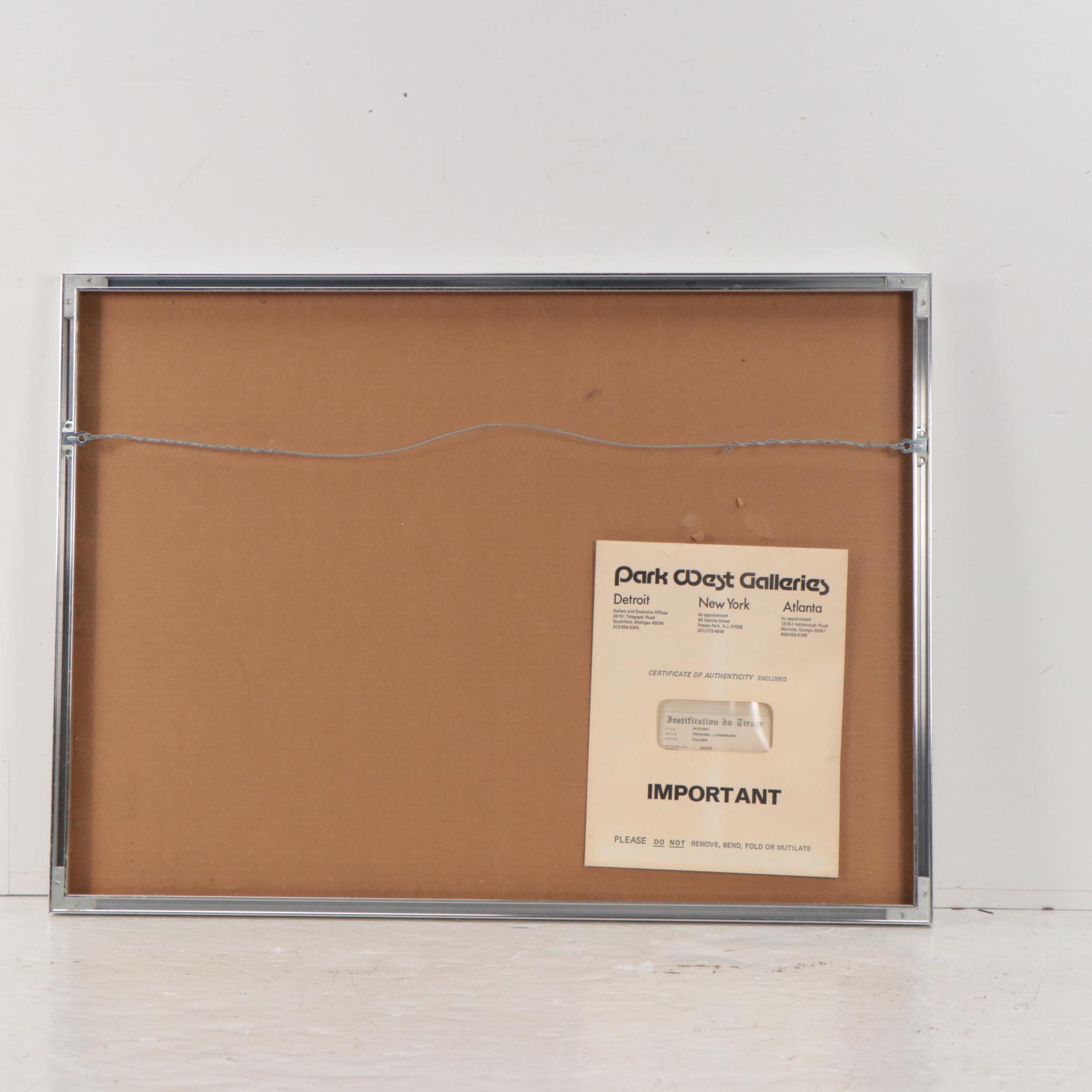 Lithograph Designed by Alexander Calder "Autumn," 1969