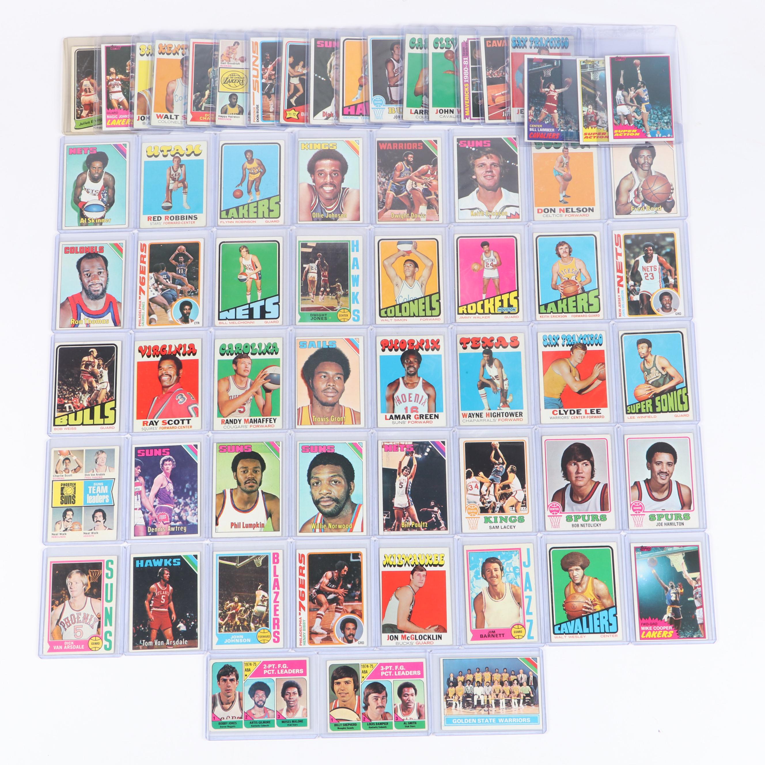 Topps Basketball Cards Featuring Bill Laimbeer Rookie and More, 1970s-1980s