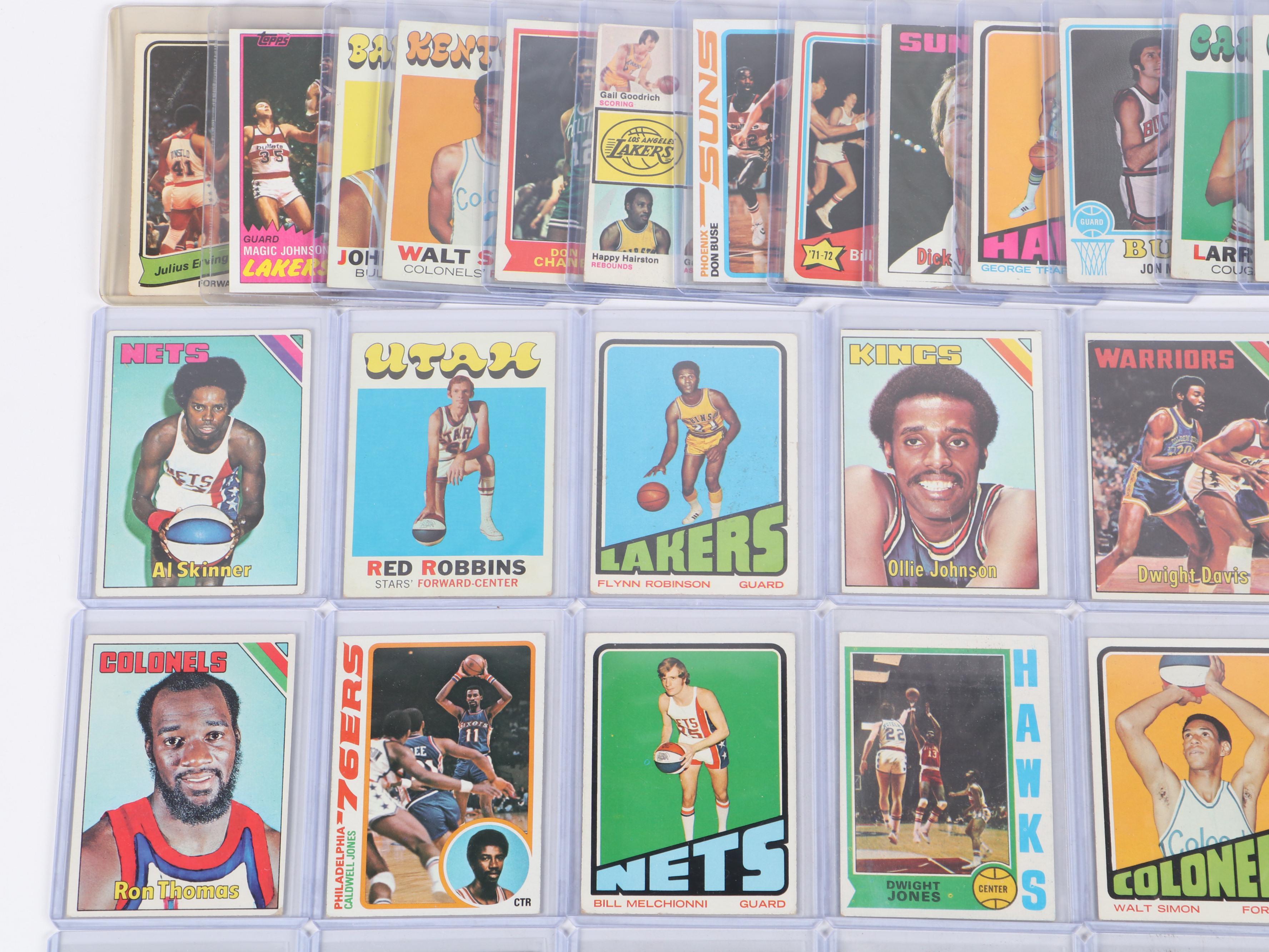 Topps Basketball Cards Featuring Bill Laimbeer Rookie and More, 1970s-1980s