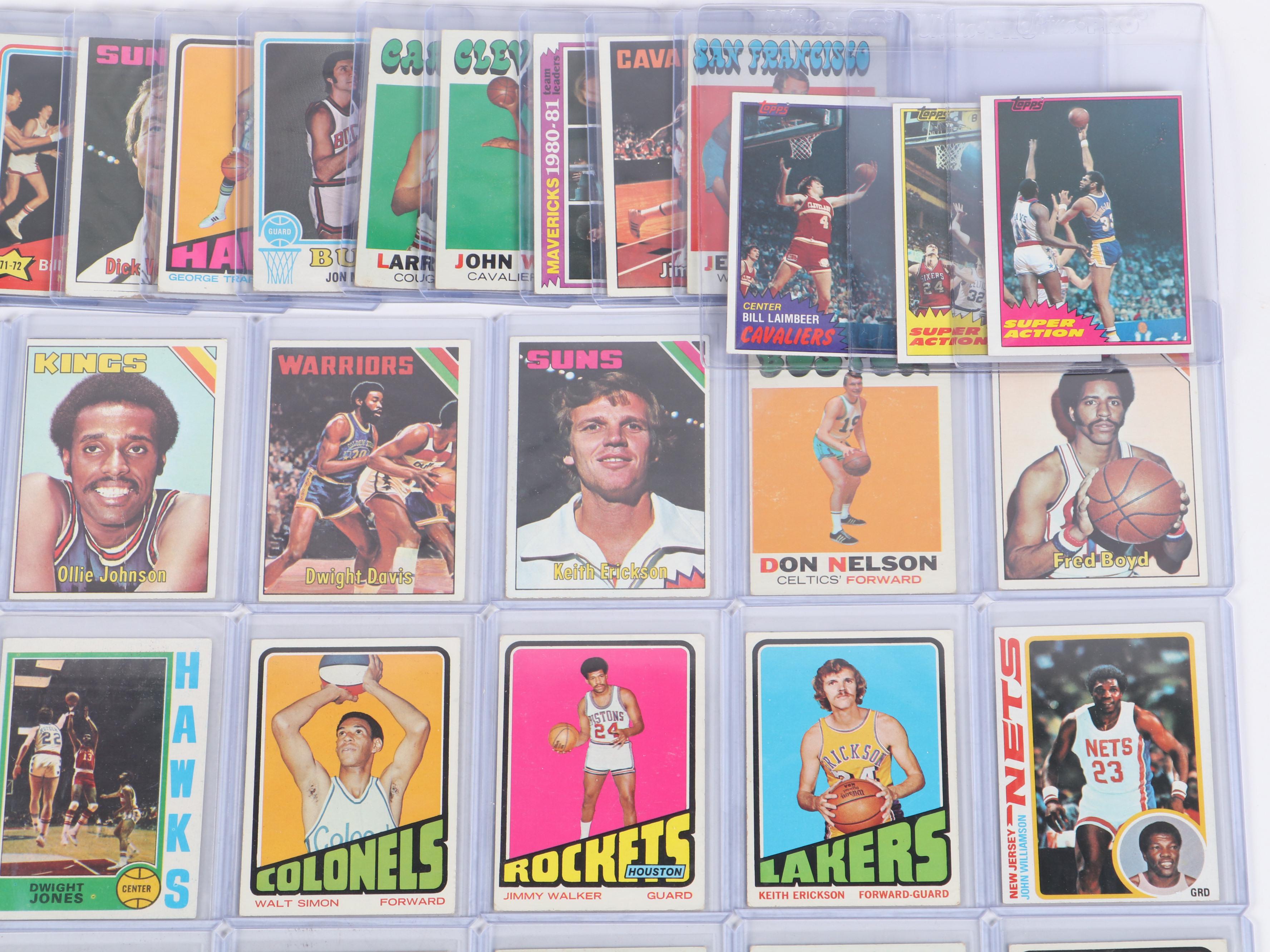 Topps Basketball Cards Featuring Bill Laimbeer Rookie and More, 1970s-1980s
