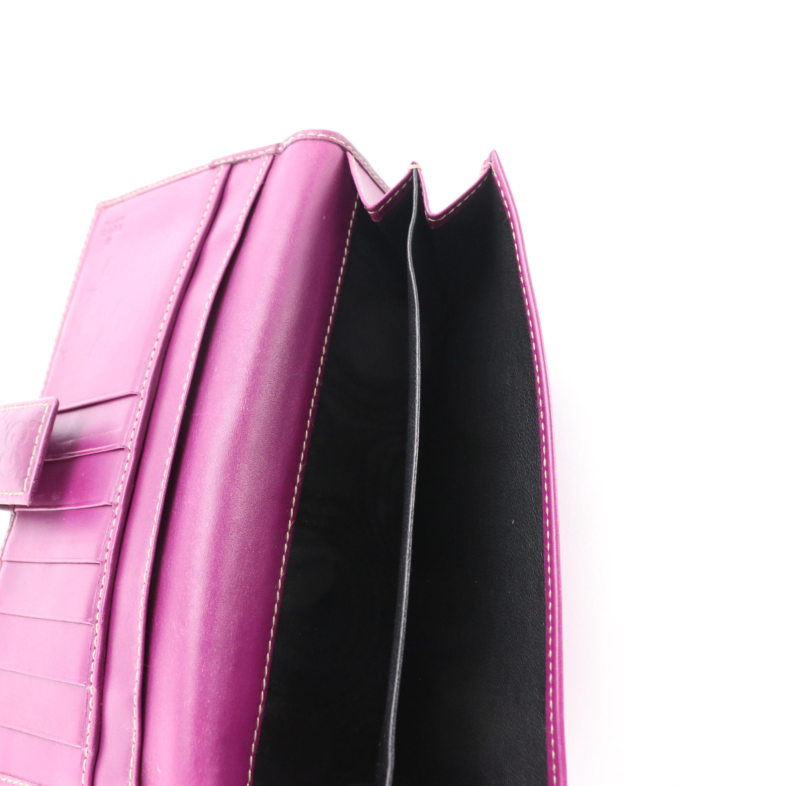 Gucci Continental Wallet in Purple Guccissima Leather