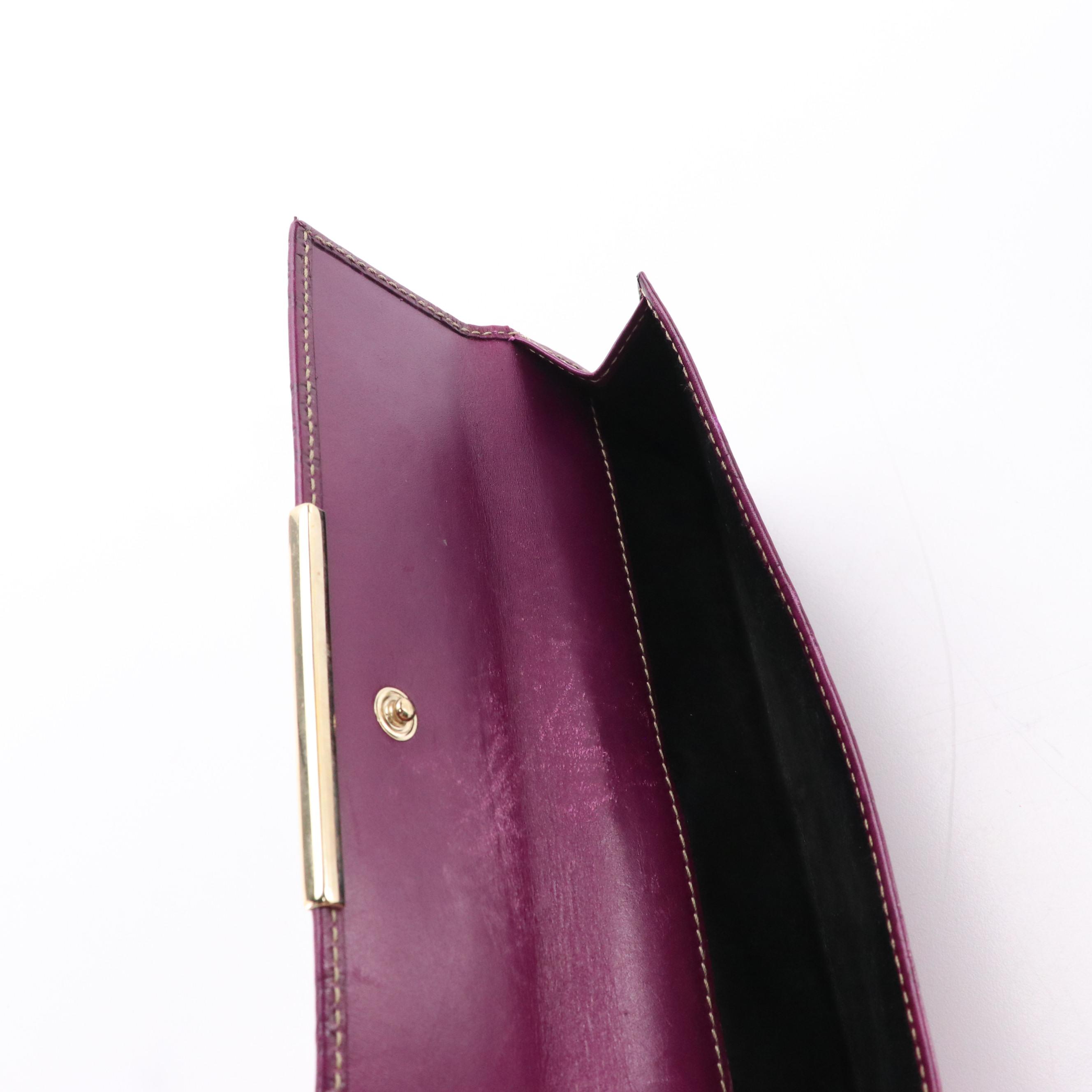 Gucci Continental Wallet in Purple Guccissima Leather