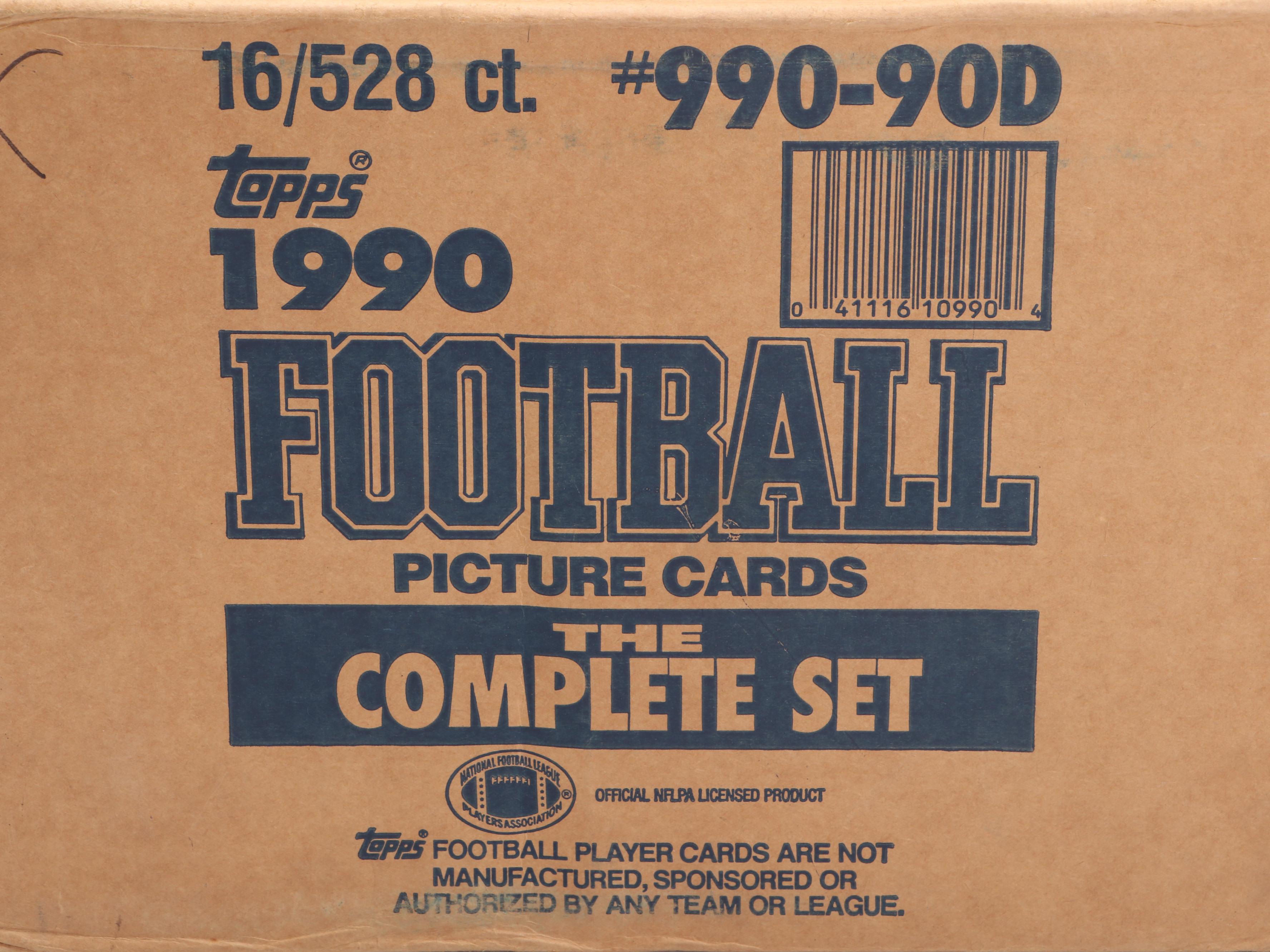 Sealed Case of 1990 Topps Football Card Sets