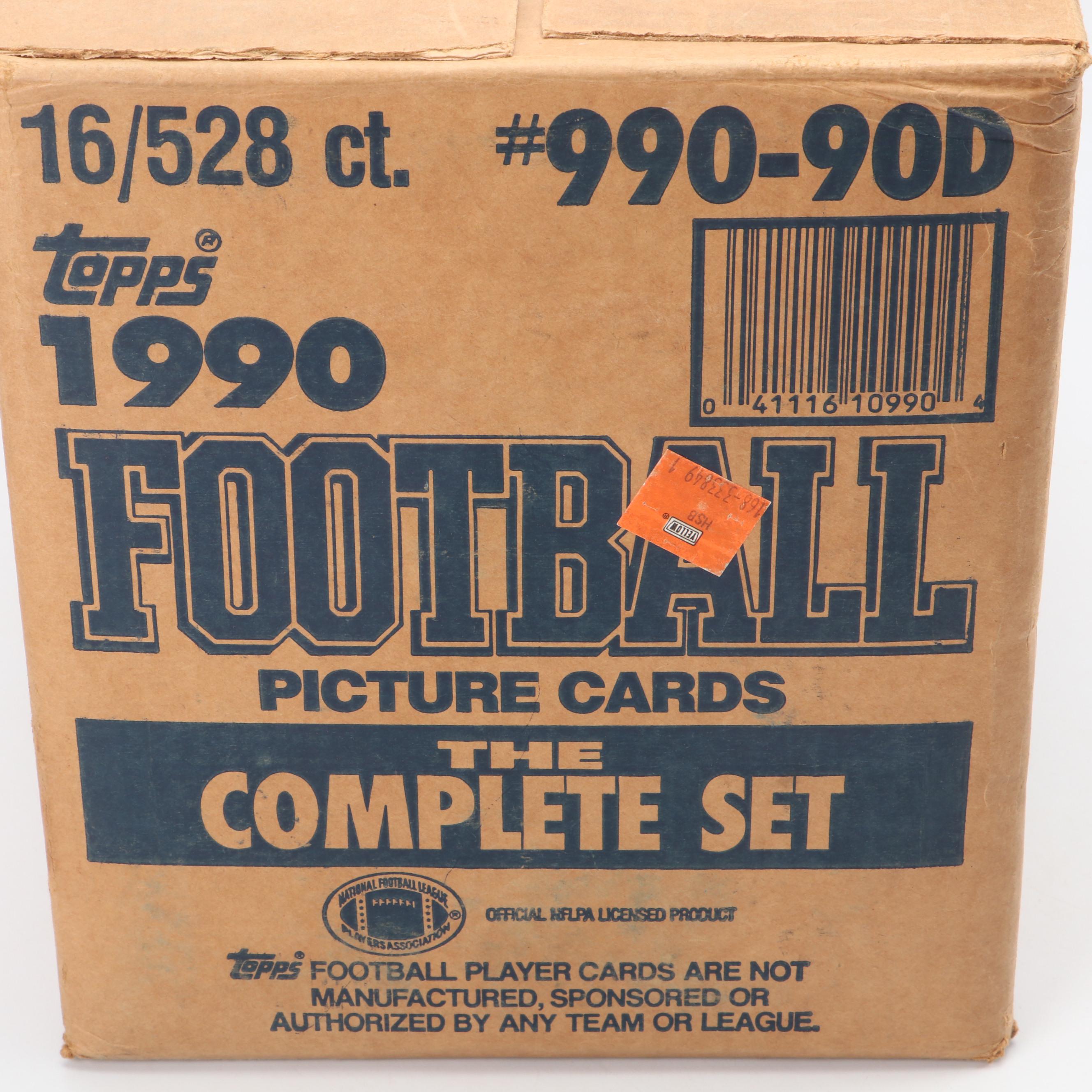 Sealed Case of 1990 Topps Football Card Sets
