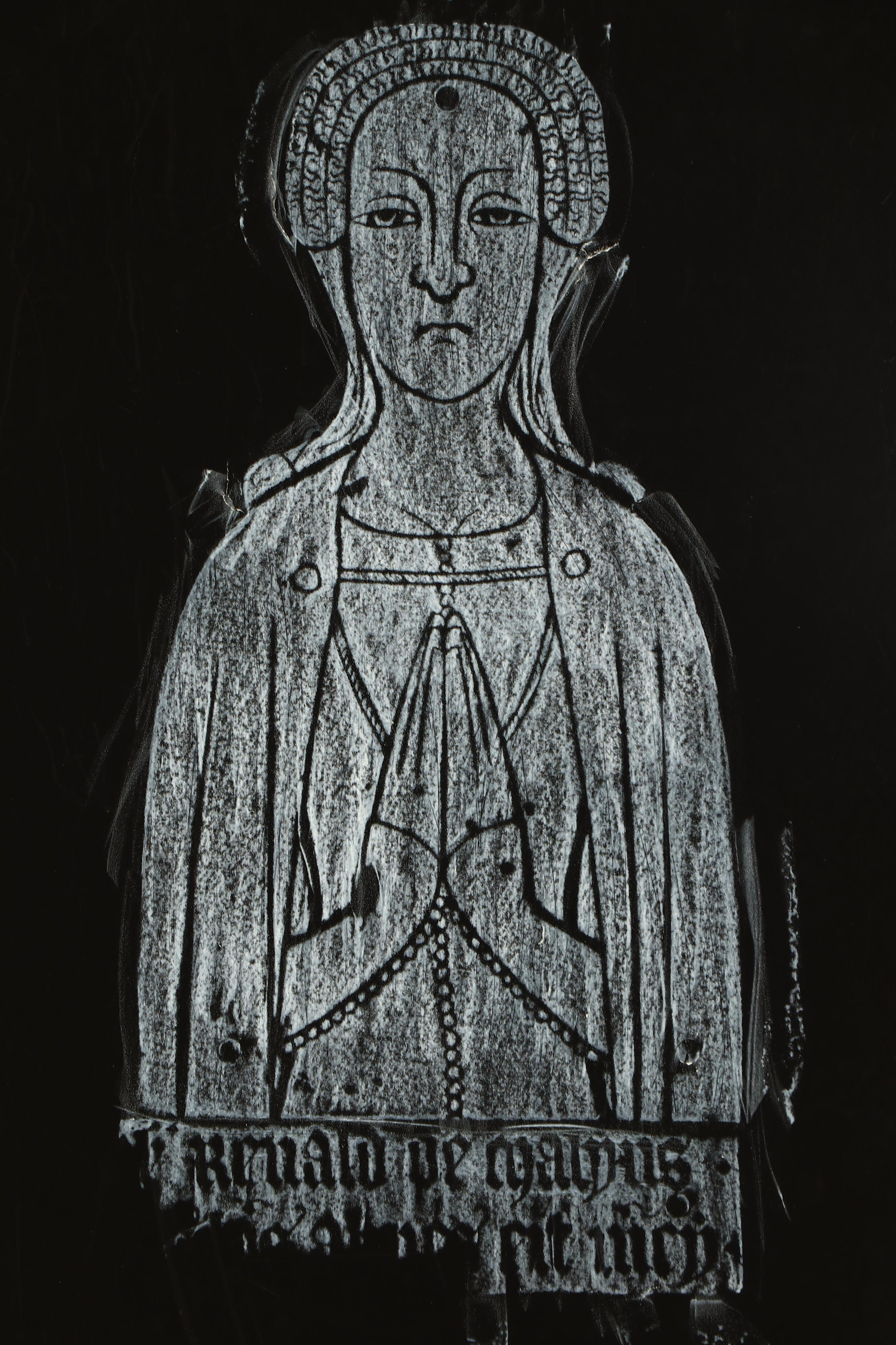 Brass Rubbing of a Knight and Lady, Late 20th Century