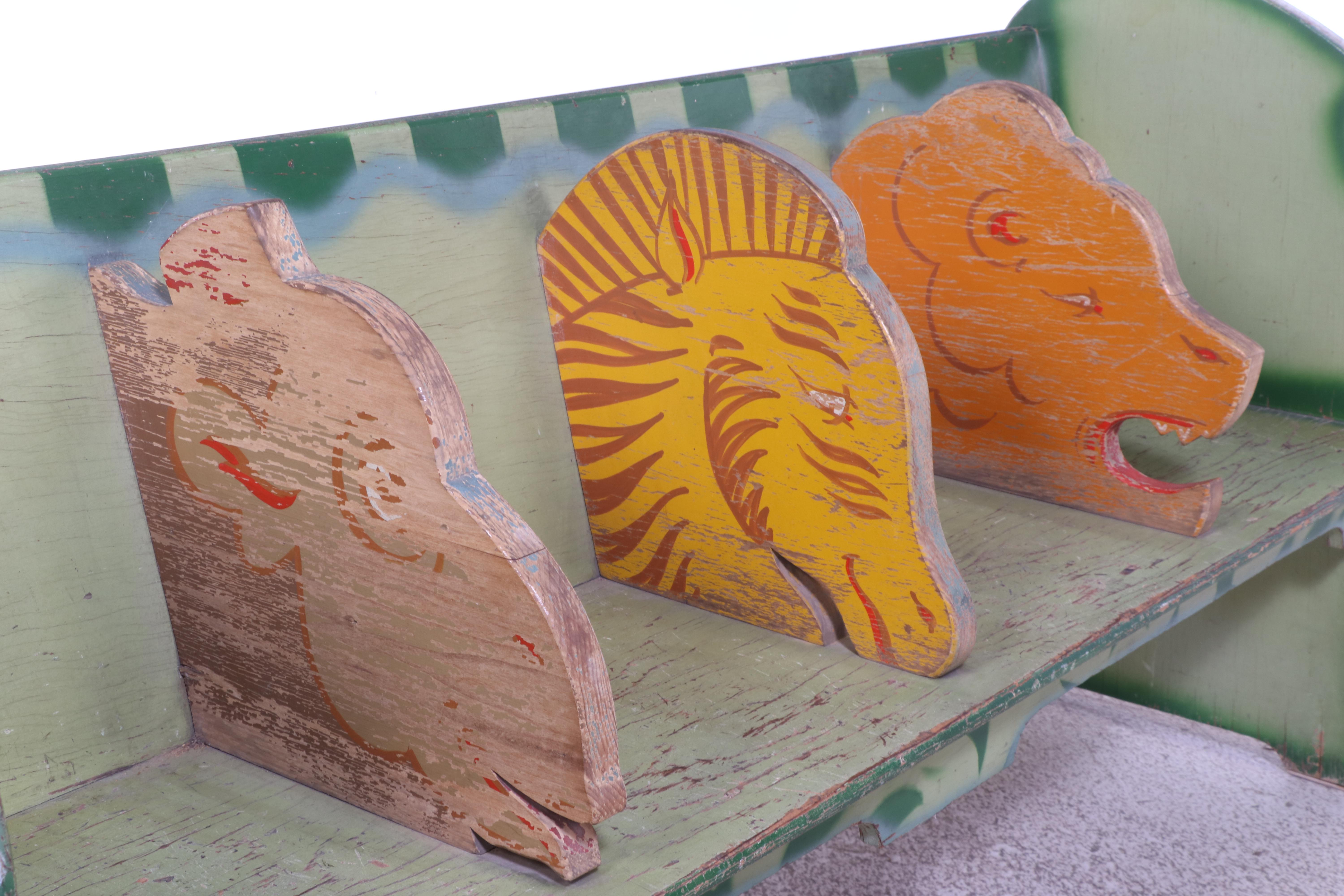 "Weatherbird Shoes" Paint-Decorated Child's Shoe Fitting Bench