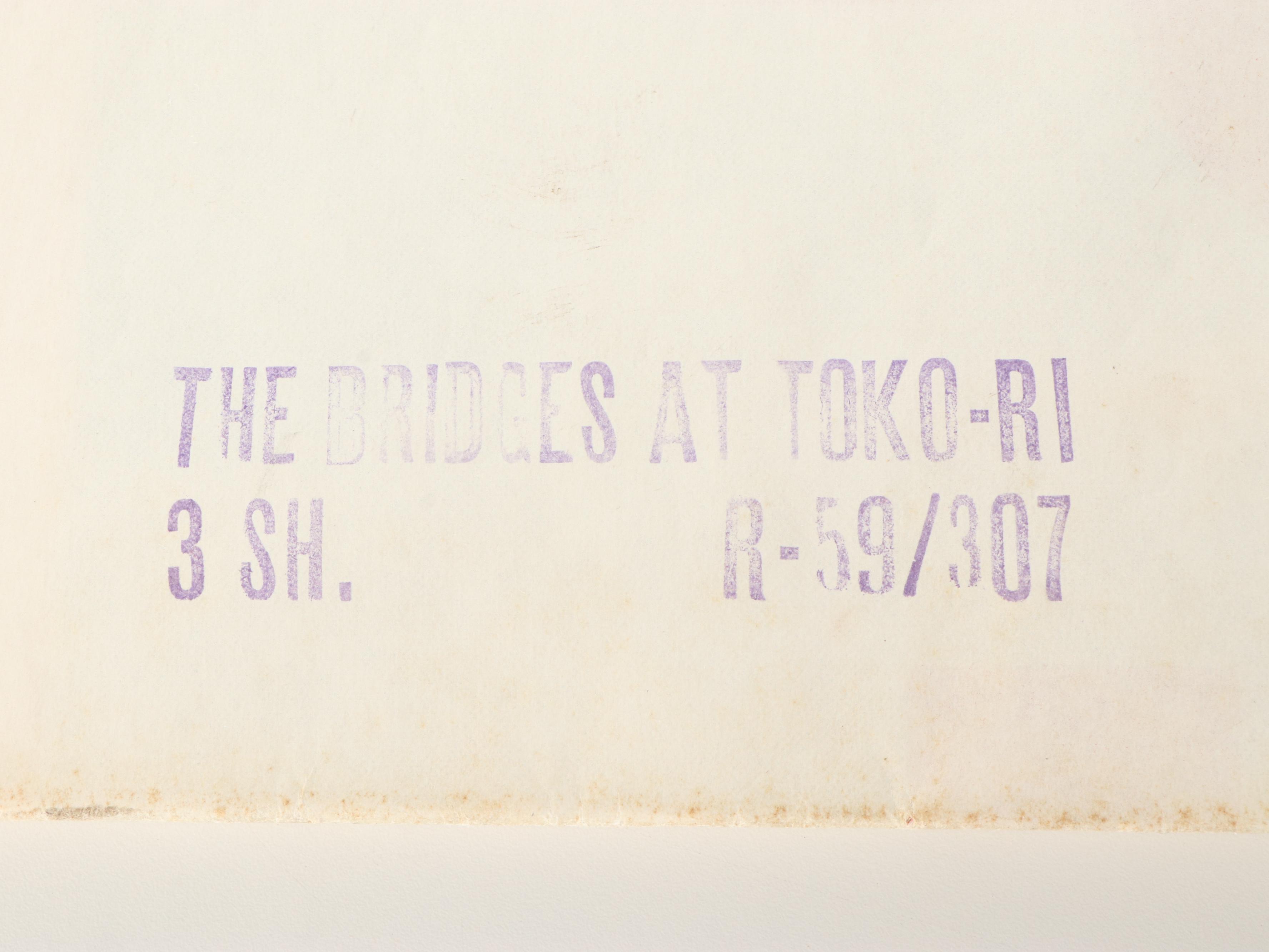 "The Bridges at Toko-Ri" Lithograph Reprint Movie Poster