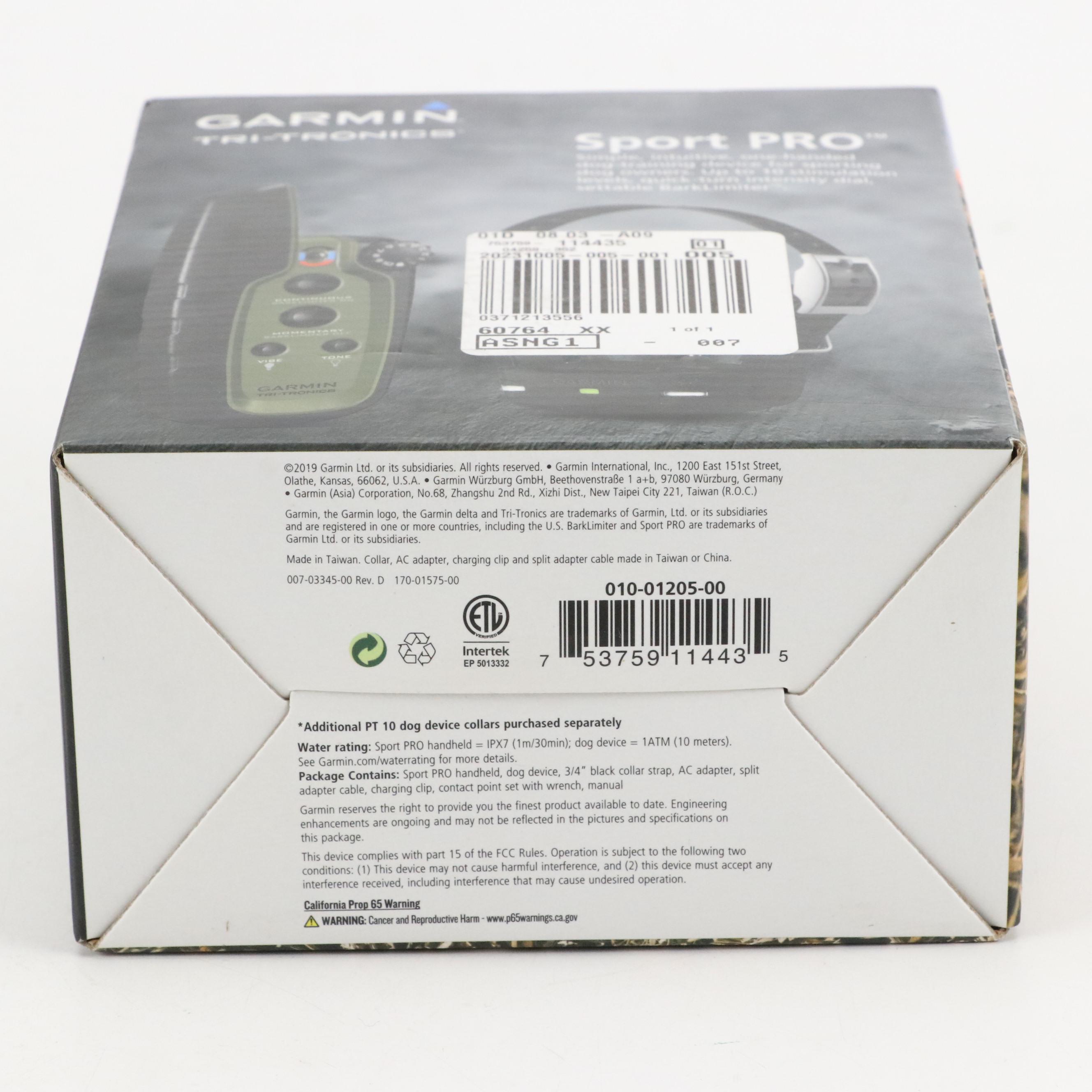 Garmin Tri-Tronics Sport Pro Dog Training Collar Set, Contemporary