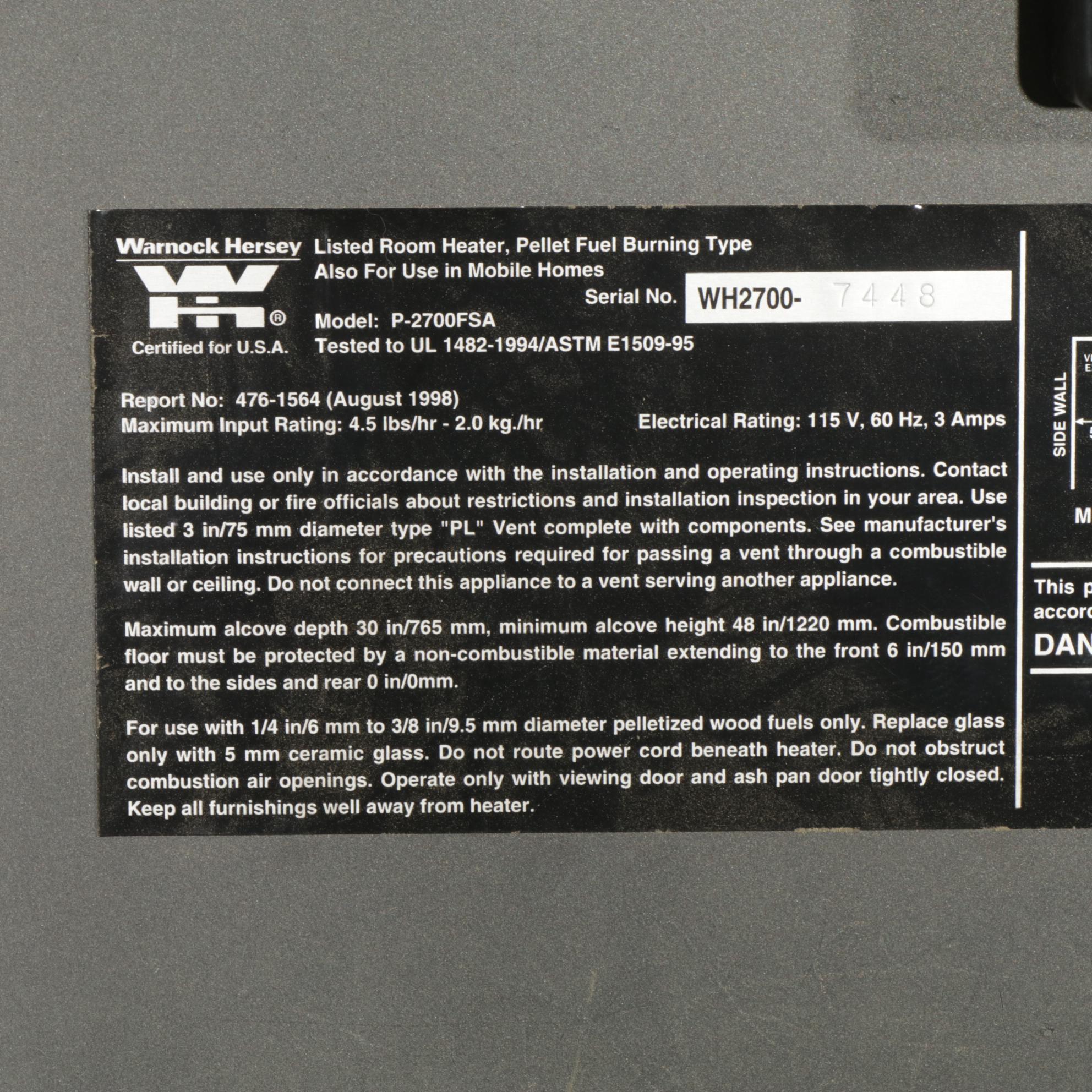 Breckwell Pellet Burning Stove, 21st Century