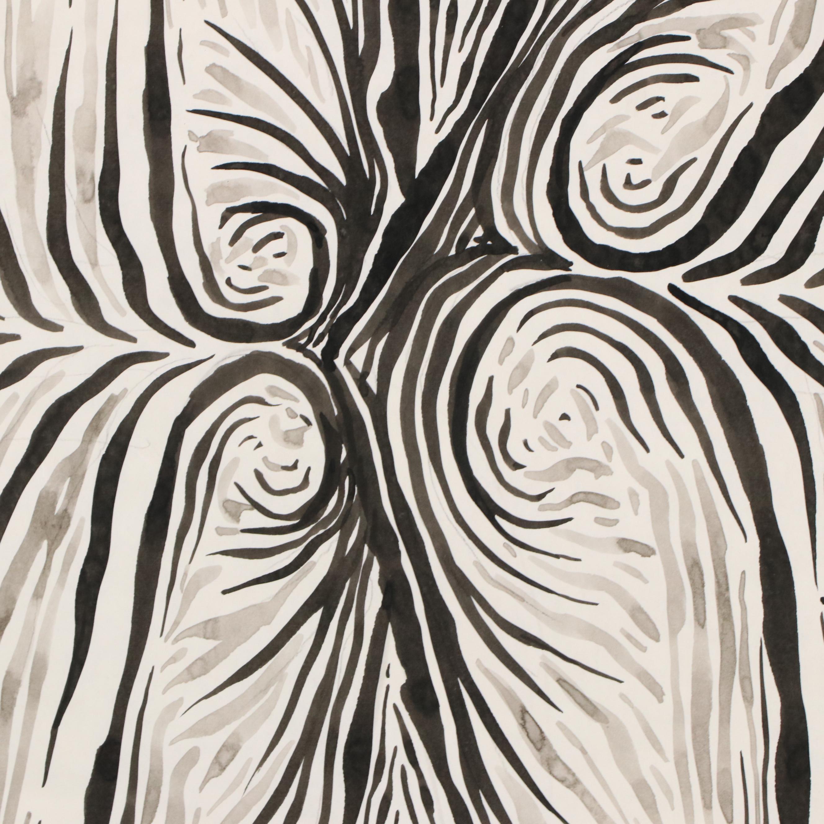 Achillo “Achi” Sullo Modern Biomorphic Ink Wash Painting, Mid-Late 20th Century