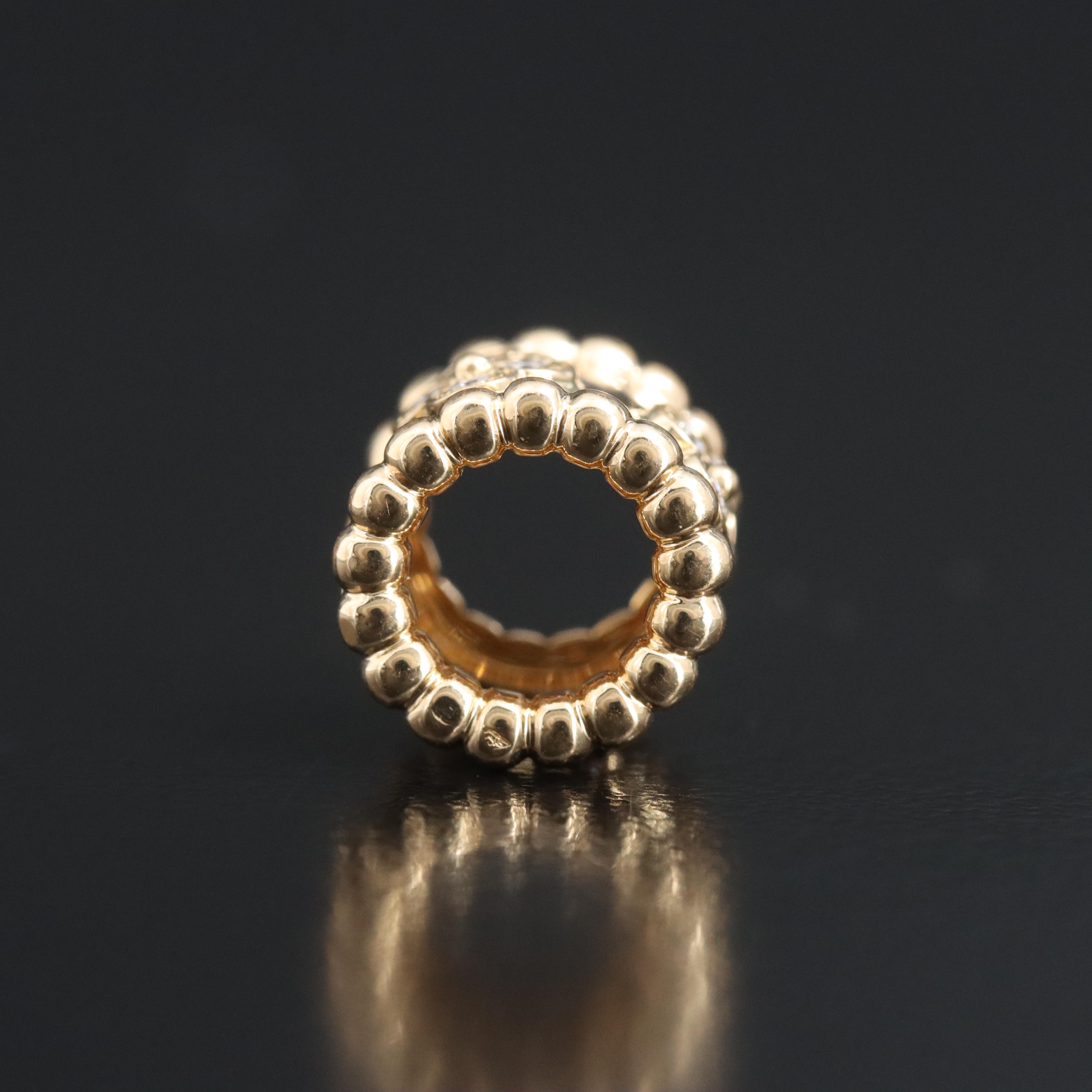 Van Cleef & Arpels 18K and Diamond Perlée Clover Pendant