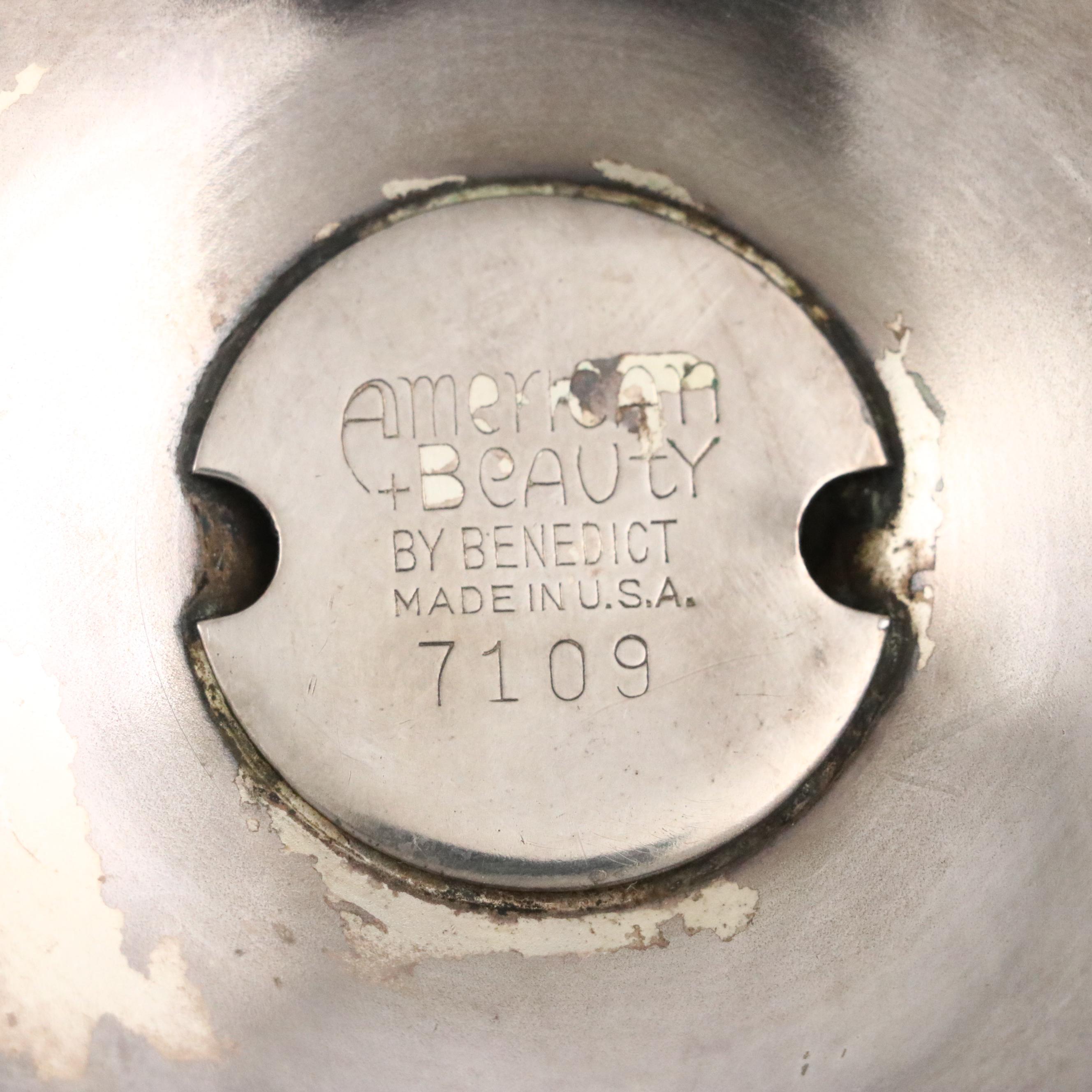 Benedict "American Beauty" Silver Plate Candlesticks and Other Table Accessories