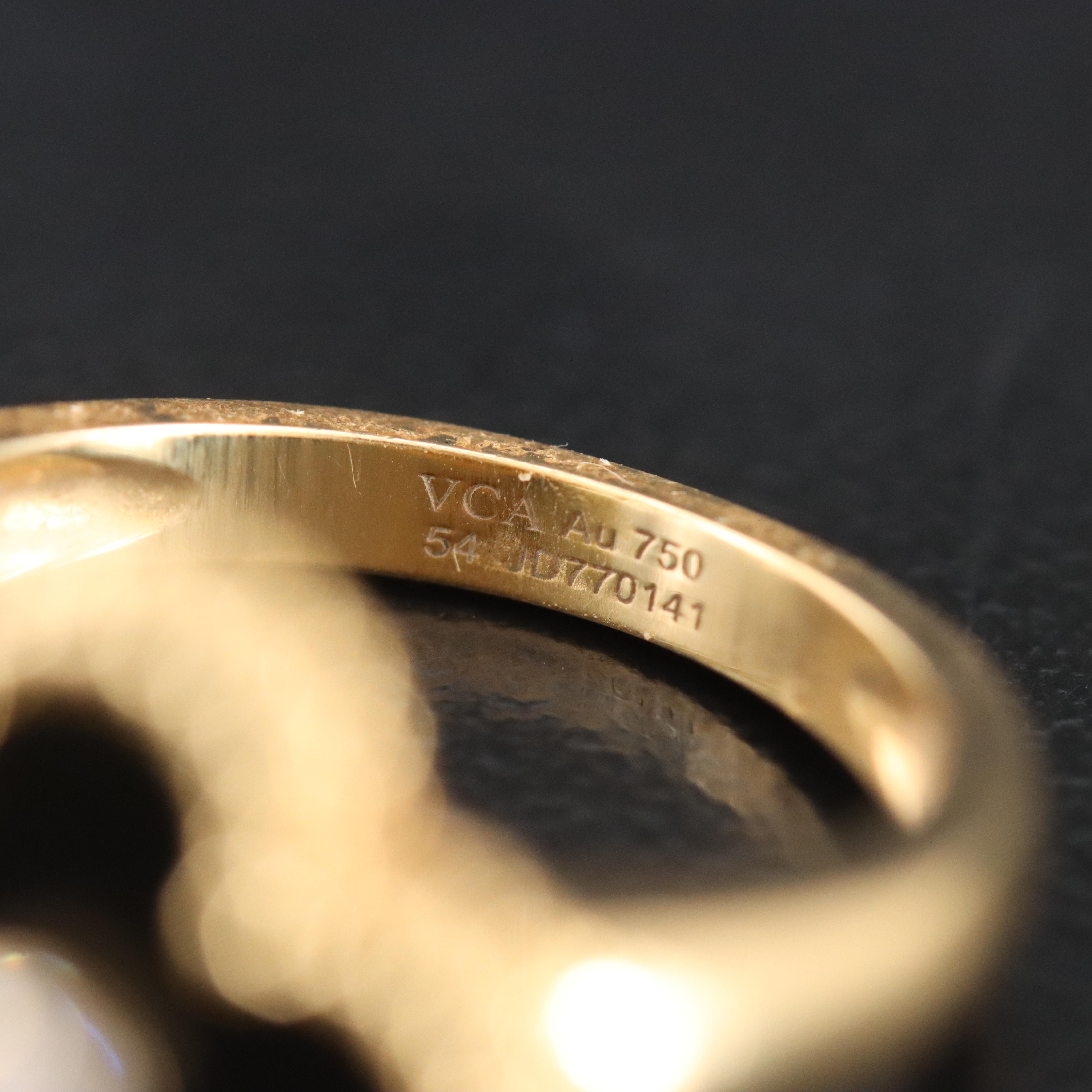 Van Cleef & Arpels Vintage Alhambra 18K Black Onyx and Diamond Ring