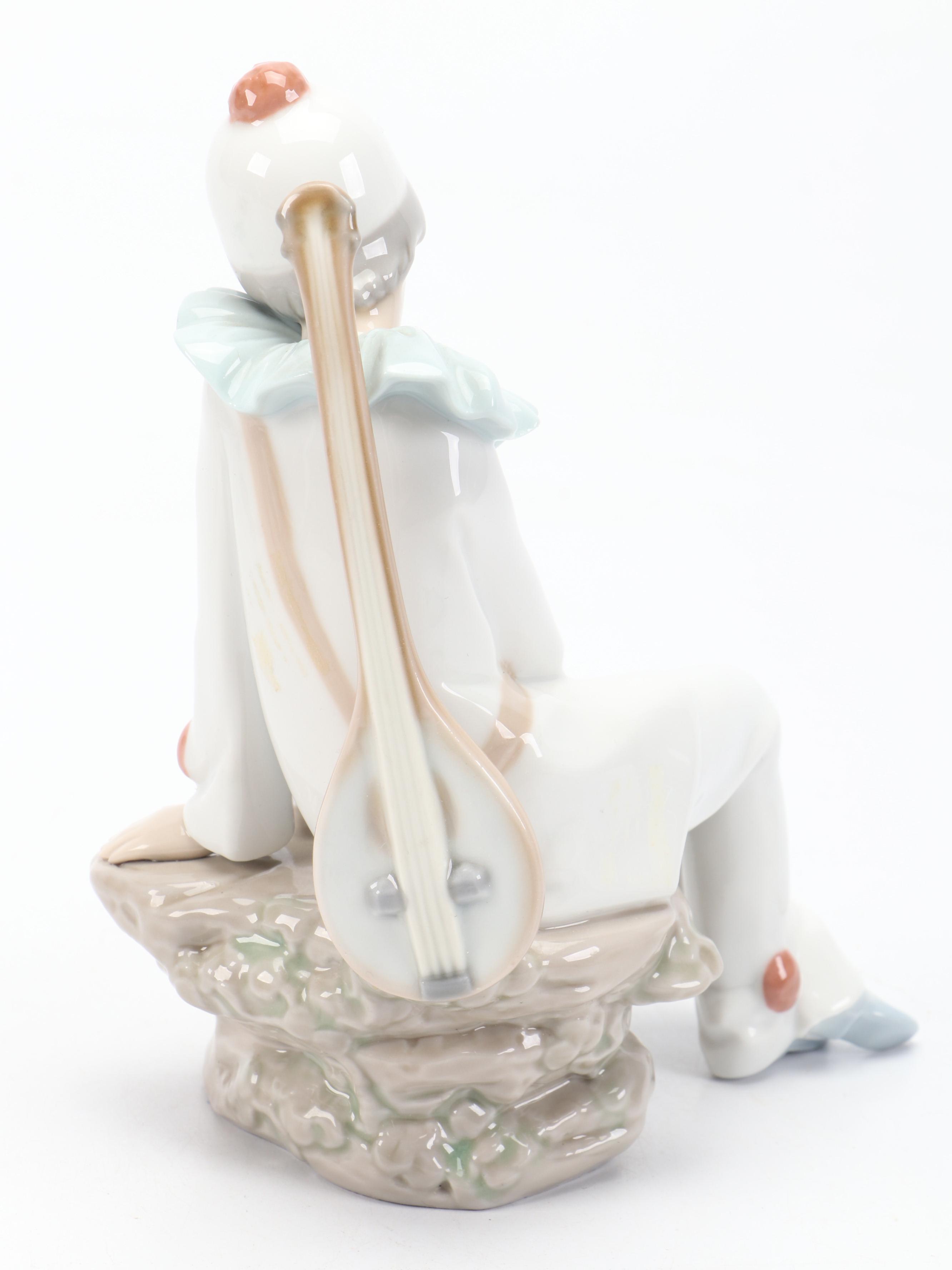 Lladró Porcelain "Tired Friend" and "Love Letter" with Other Porcelain Figurine