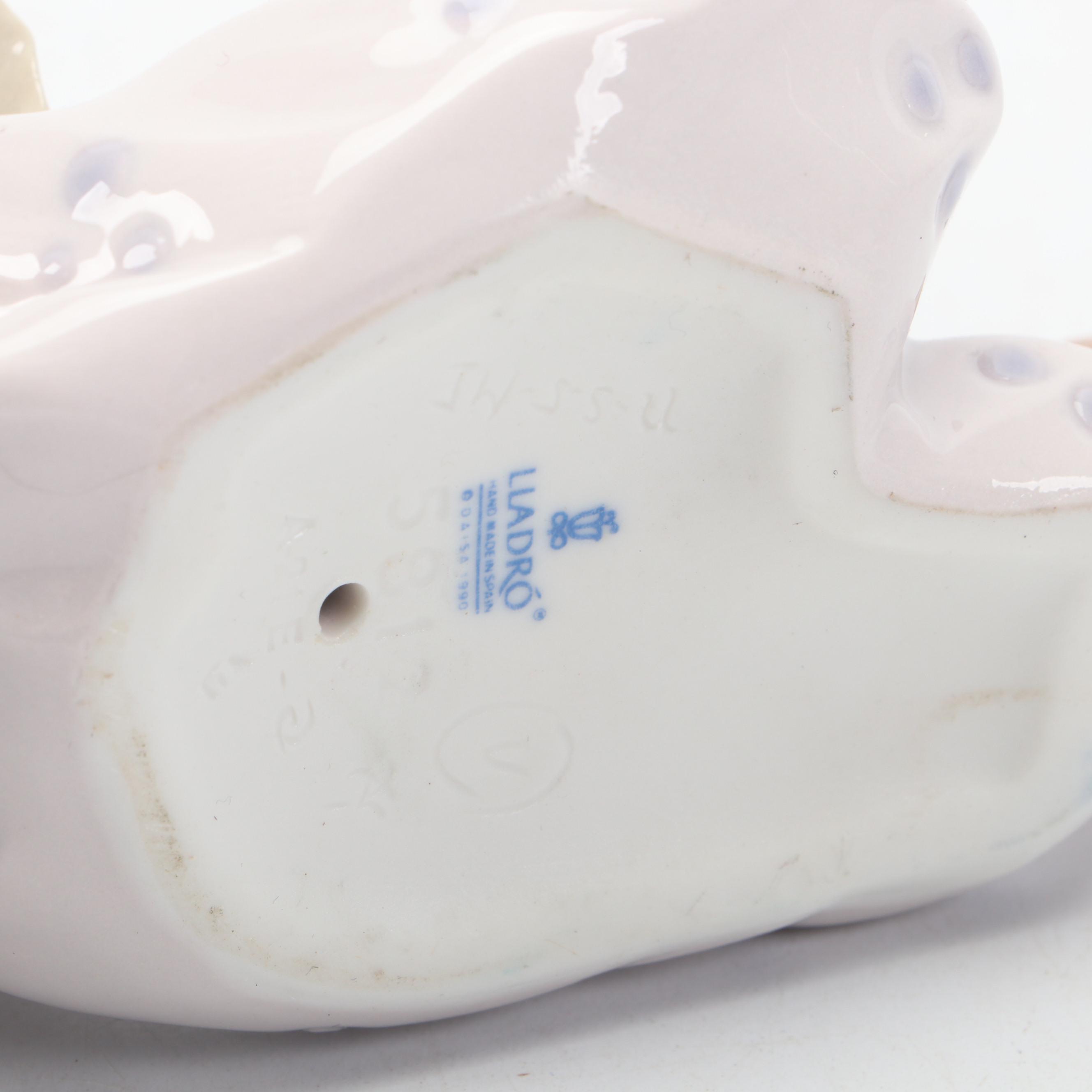 Lladró Porcelain "Tired Friend" and "Love Letter" with Other Porcelain Figurine