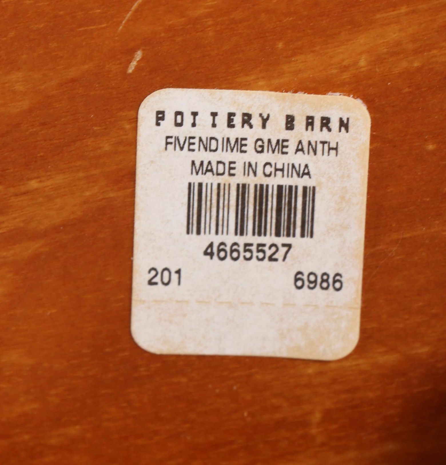 Pottery Barn "Five N Dime" Games Table