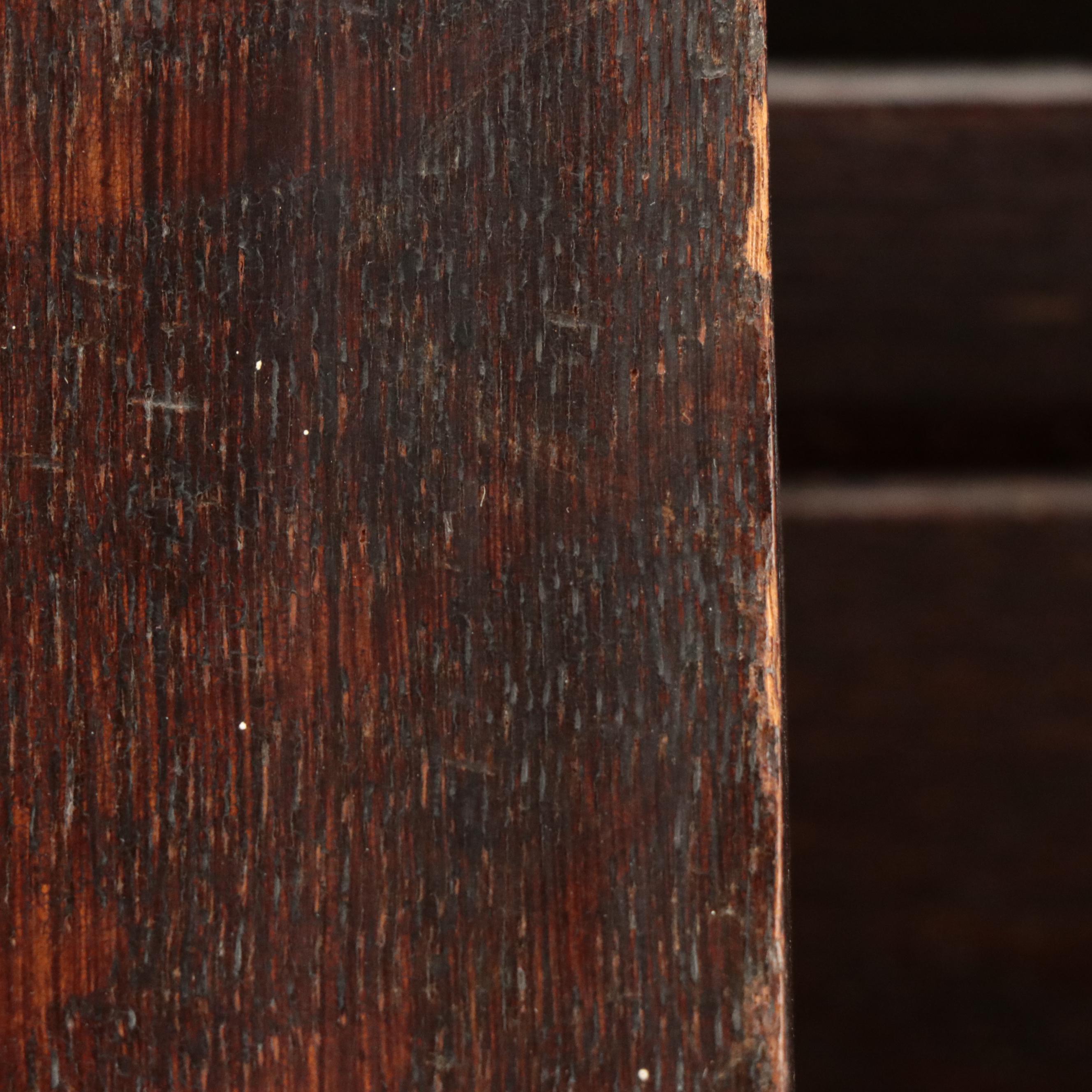 English Carved Mahogany Finished Wood Stationery Box